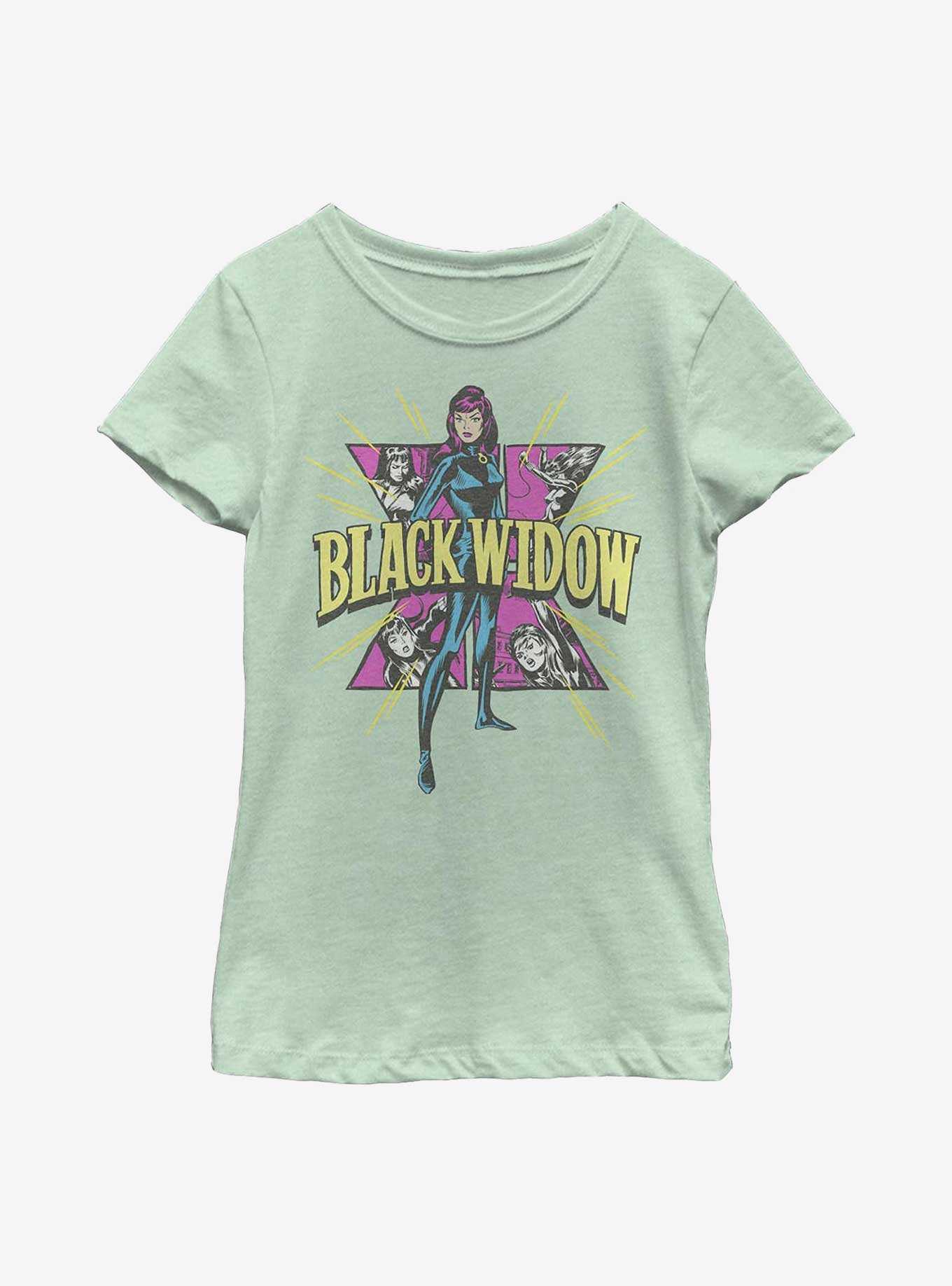 Marvel Black Widow Hero Symbol Fill Youth Girls T-Shirt, , hi-res