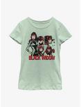 Marvel Black Widow Hero Panels Youth Girls T-Shirt, MINT, hi-res