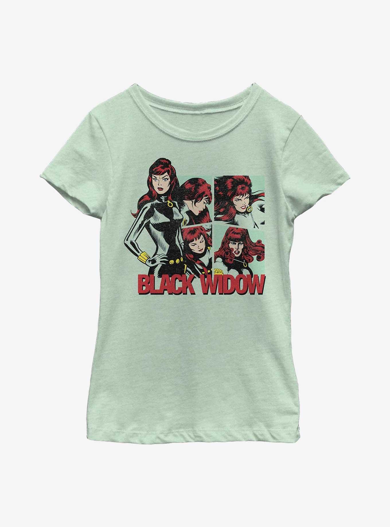 Marvel Black Widow Hero Panels Youth Girls T-Shirt, , hi-res