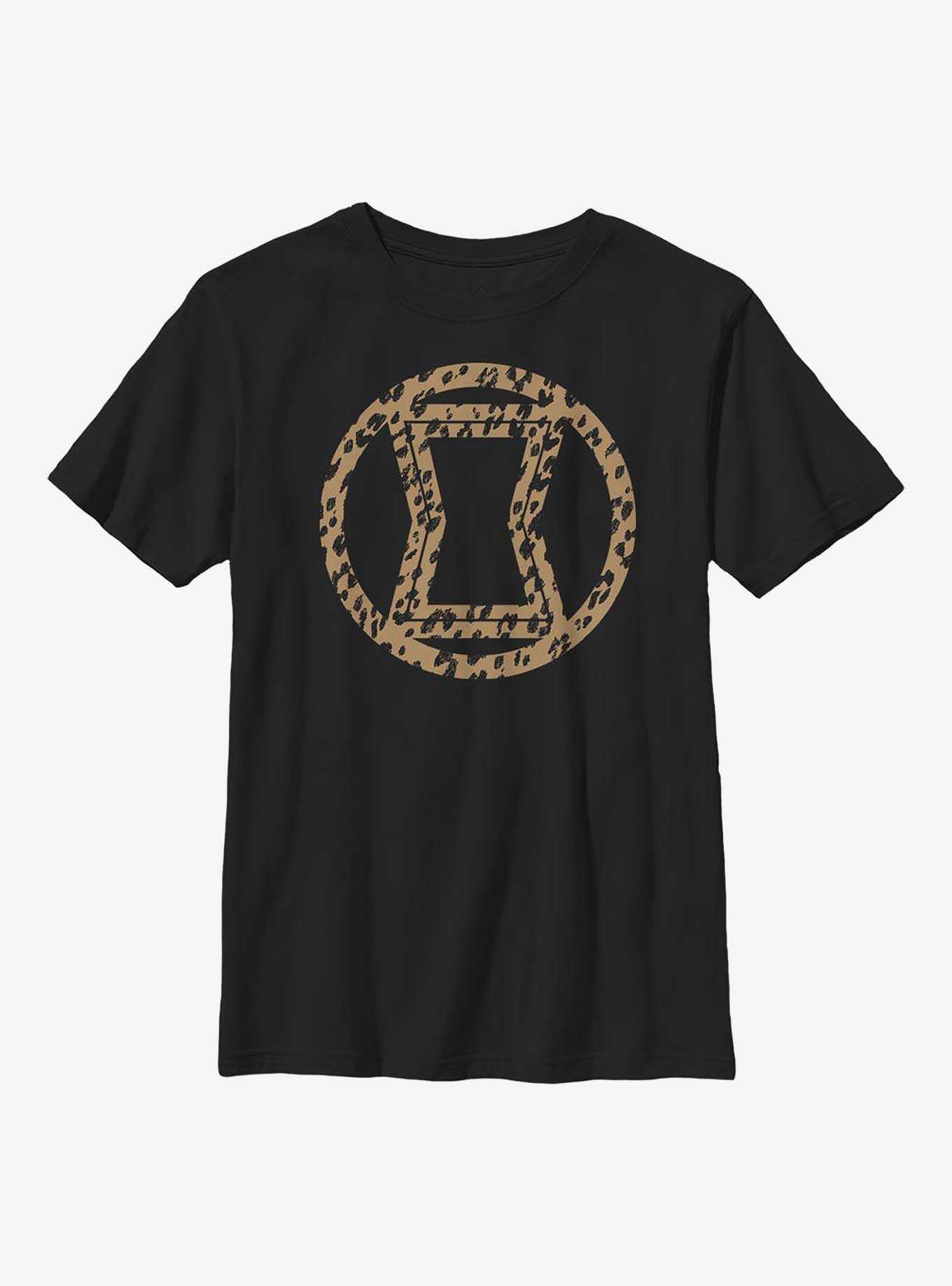 Marvel Black Widow Icon Leopard Fill Youth T-Shirt, , hi-res