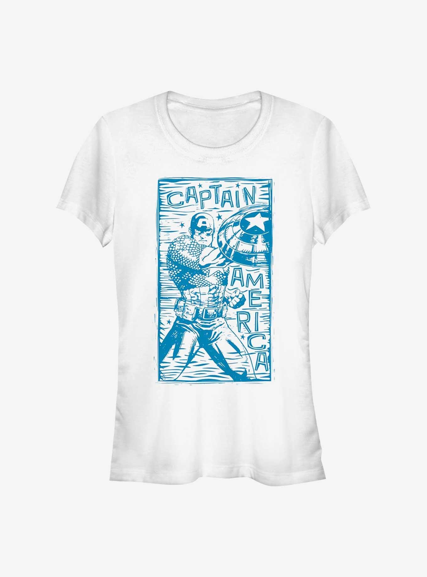 Marvel Captain America Stencil Womens T-Shirt, , hi-res