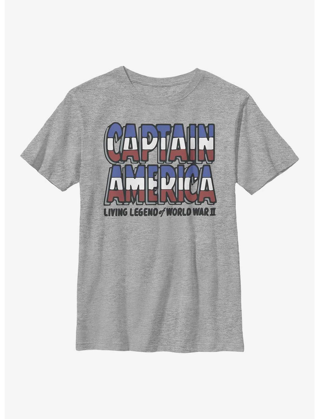 Marvel Captain America Living Legend Youth T-Shirt, ATH HTR, hi-res
