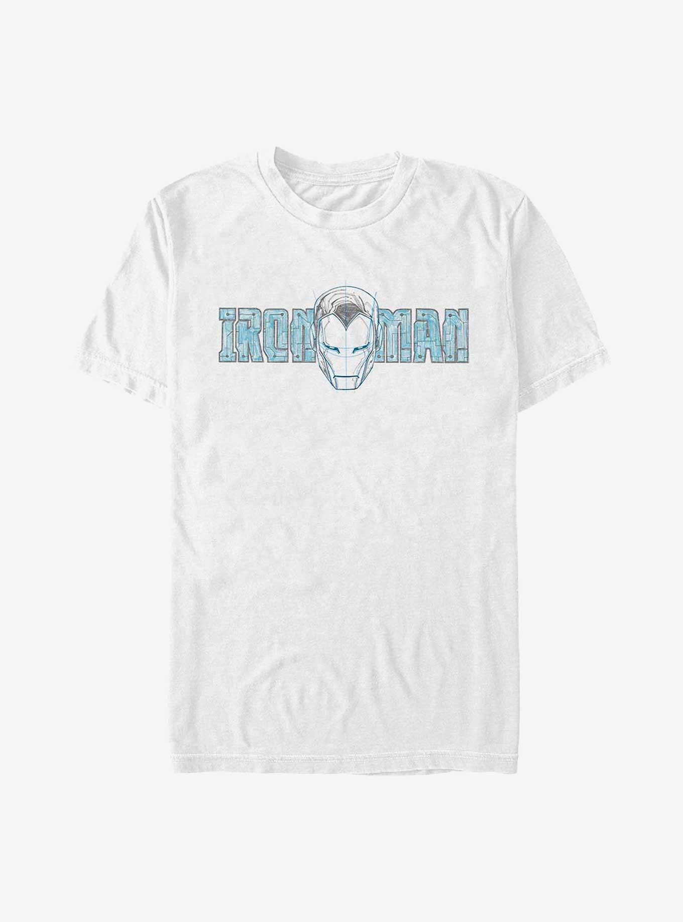 Marvel Iron Man Helmet Sketch T-Shirt, , hi-res