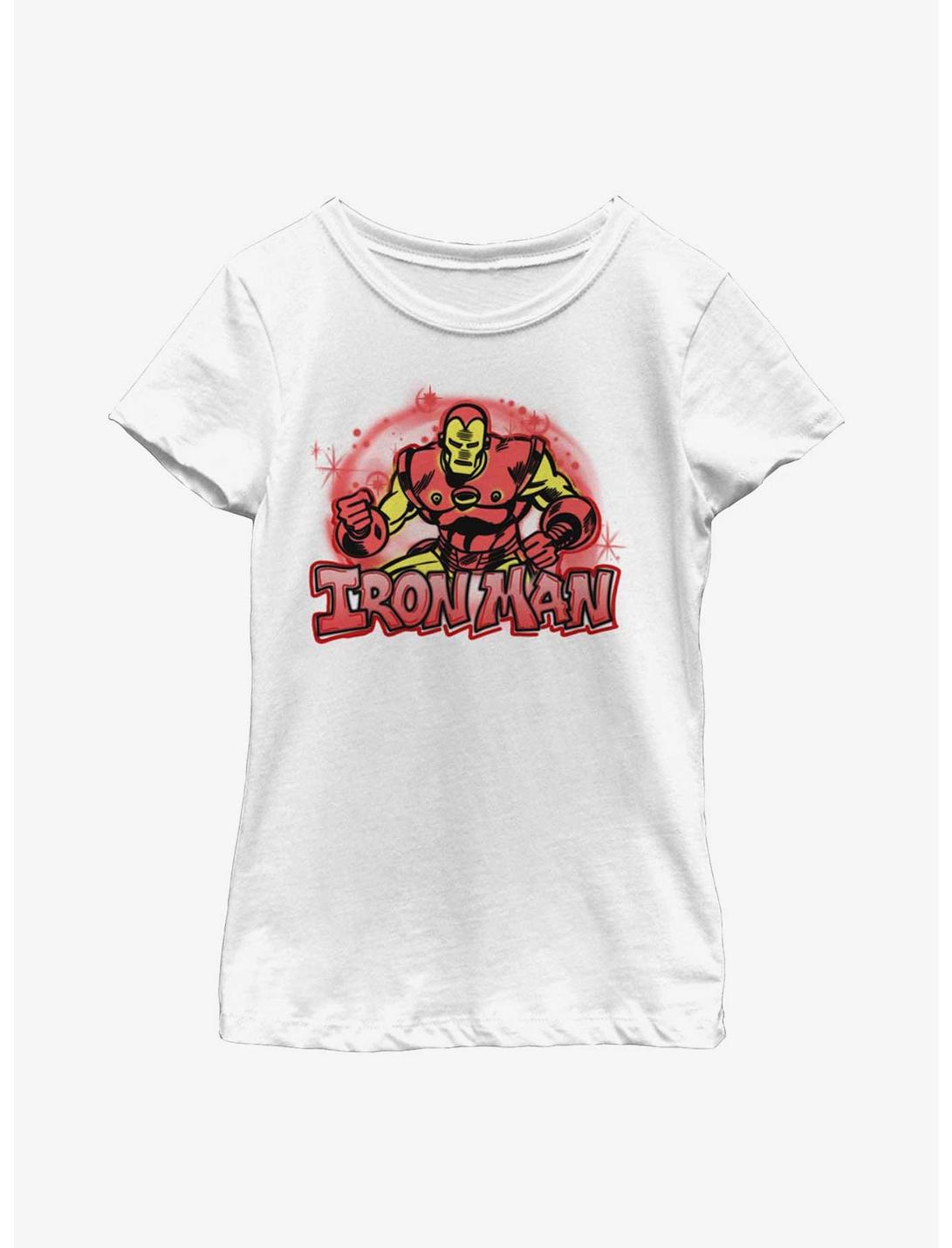 Marvel Iron Man Airbrushed Youth Girls T-Shirt, WHITE, hi-res