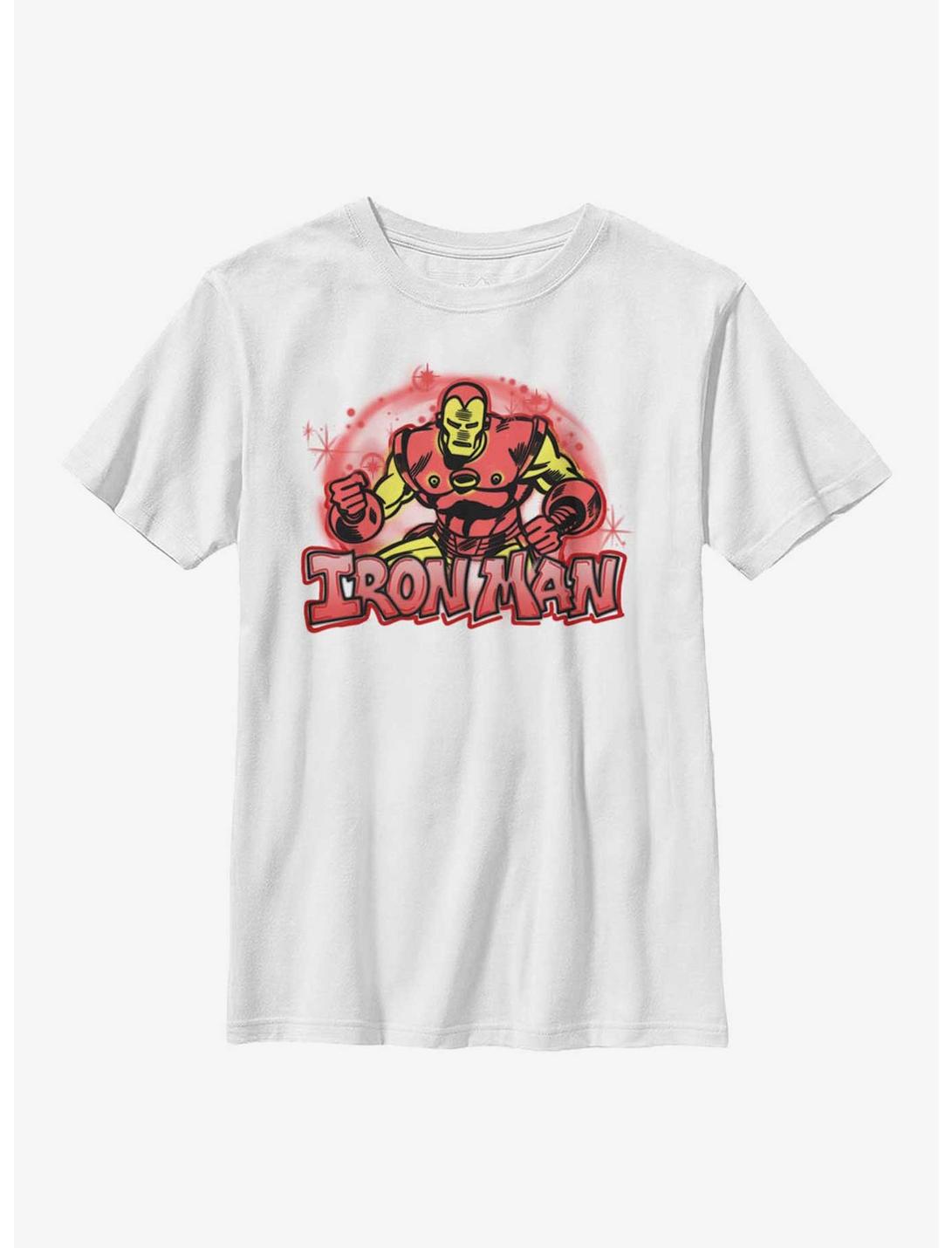 Marvel Iron Man Airbrushed Youth T-Shirt, WHITE, hi-res