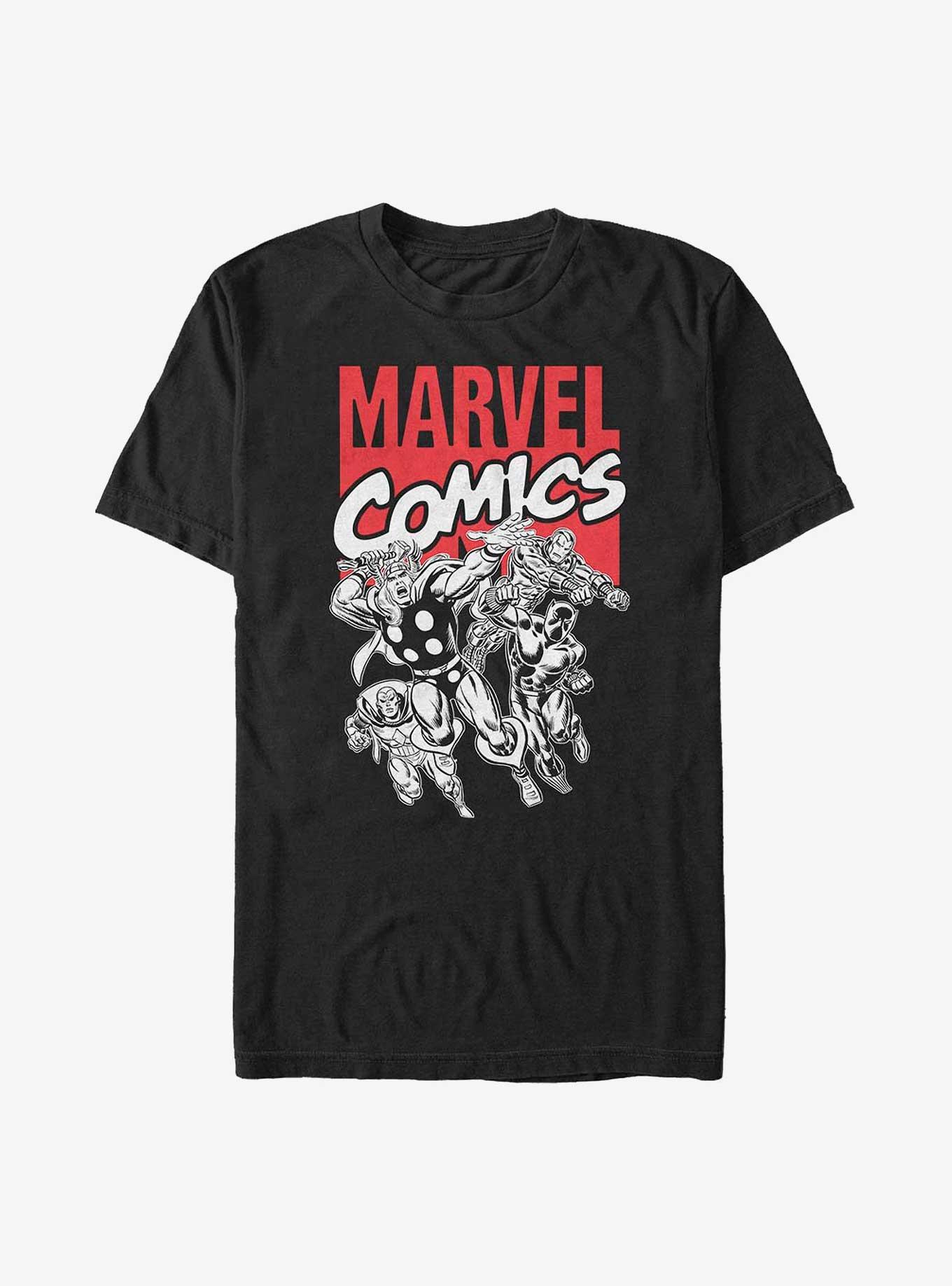 Marvel Heroes Attack T-Shirt, BLACK, hi-res