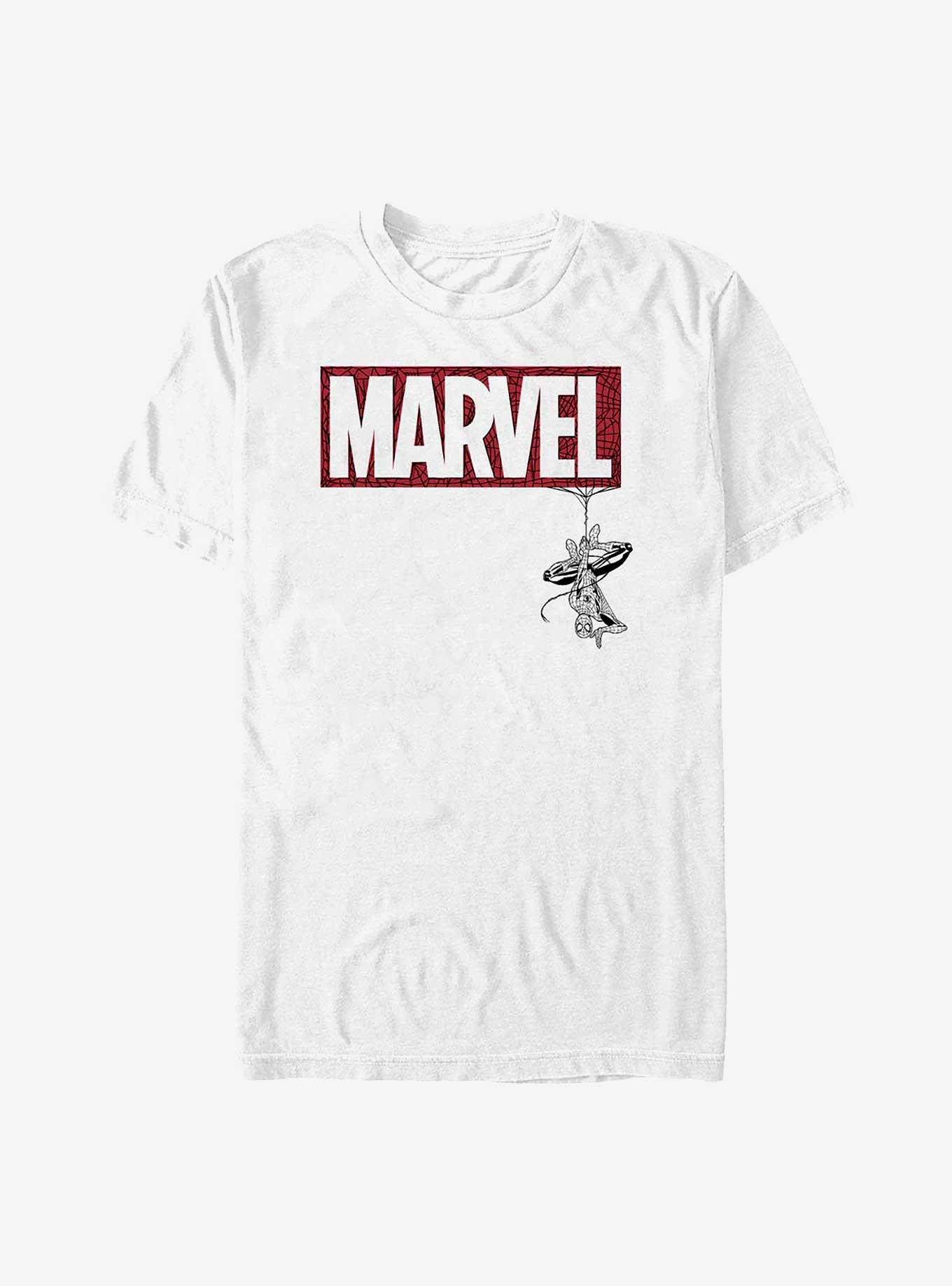 Marvel Spider-Man Spiderweb Logo T-Shirt - WHITE | BoxLunch
