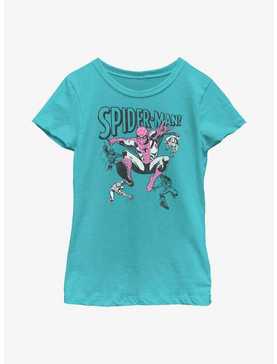 Marvel Spider-Man Comic Poses Youth Girls T-Shirt, , hi-res