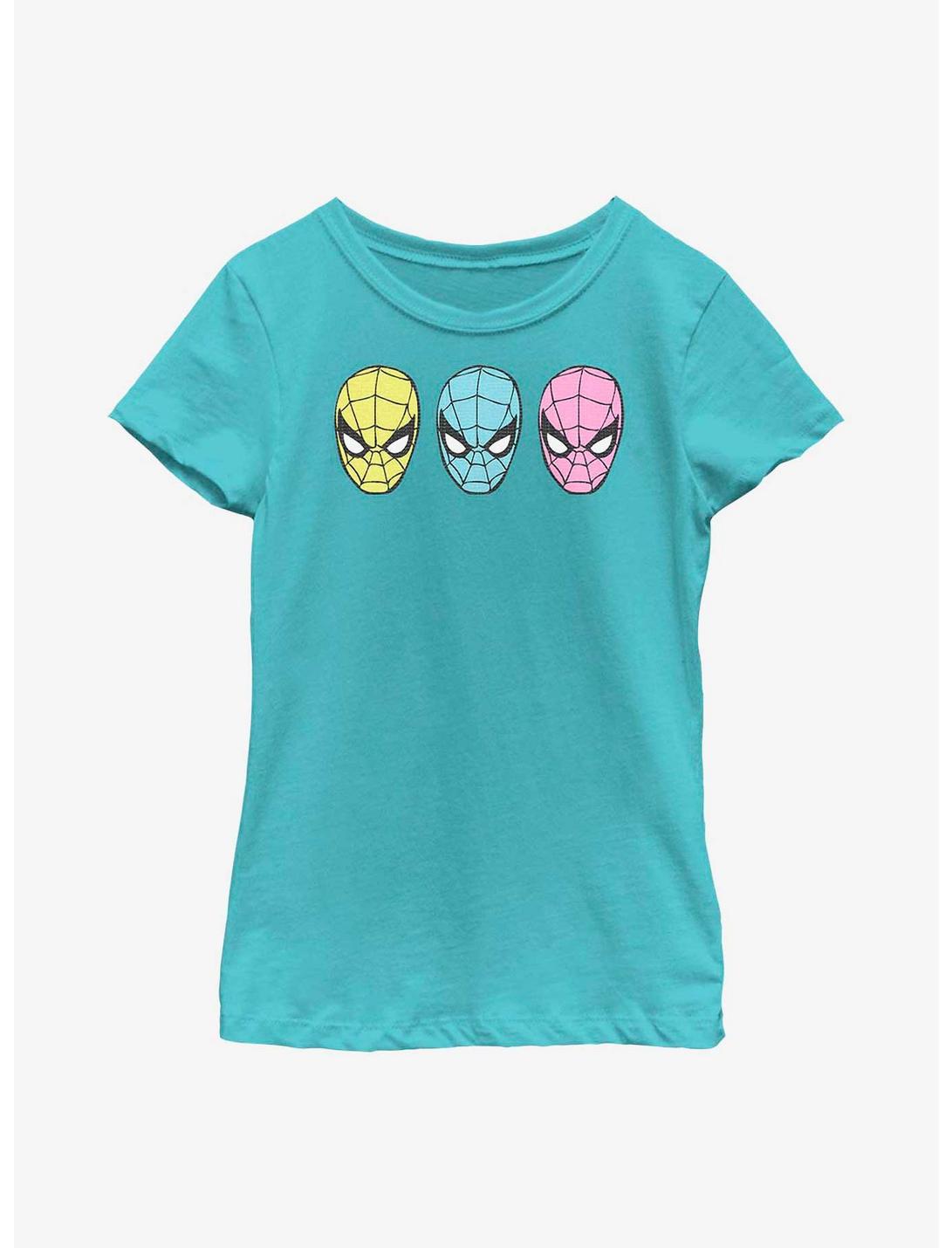 Marvel Spider-Man Pop Faces Youth Girls T-Shirt, TAHI BLUE, hi-res