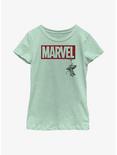 Marvel Spider-Man Spiderweb Logo Youth Girls T-Shirt, MINT, hi-res