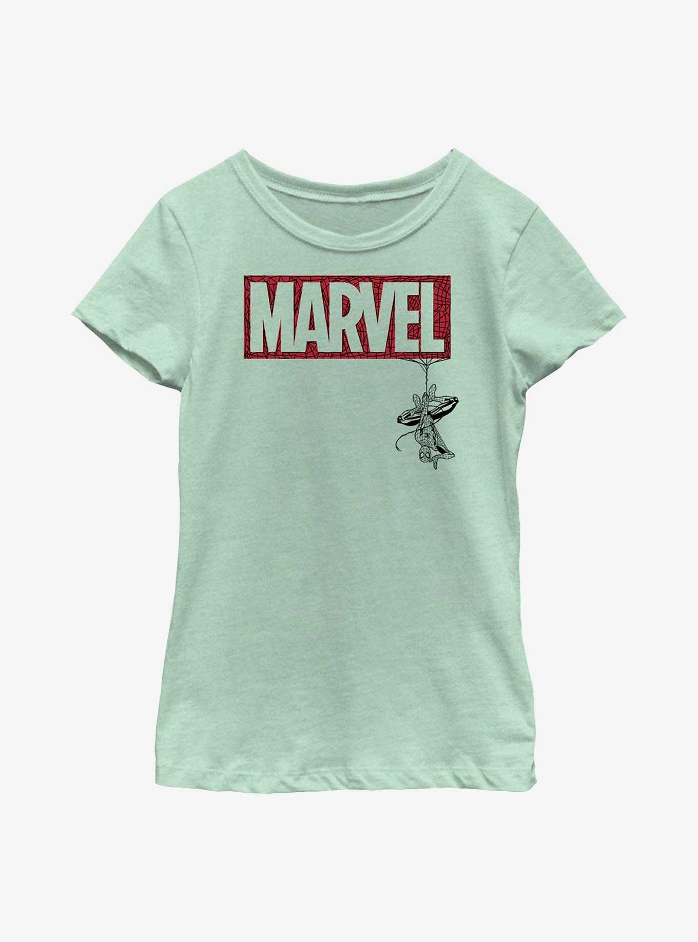 Marvel Spider-Man Spiderweb Logo Youth Girls T-Shirt, , hi-res
