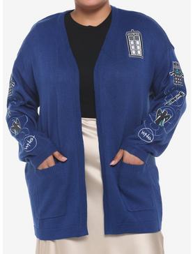 Her Universe Doctor Who Icon Embroidered Open Cardigan Plus Size, , hi-res