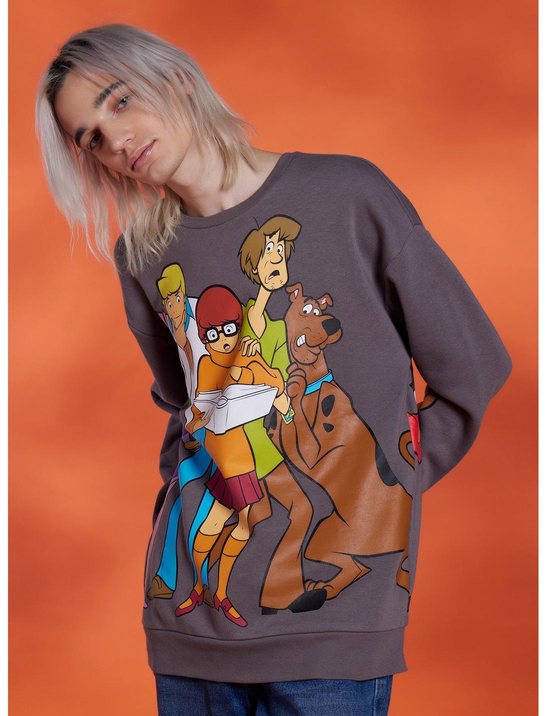 Scooby-Doo! Mystery Gang Jumbo Print Sweatshirt, CHARCOAL, hi-res