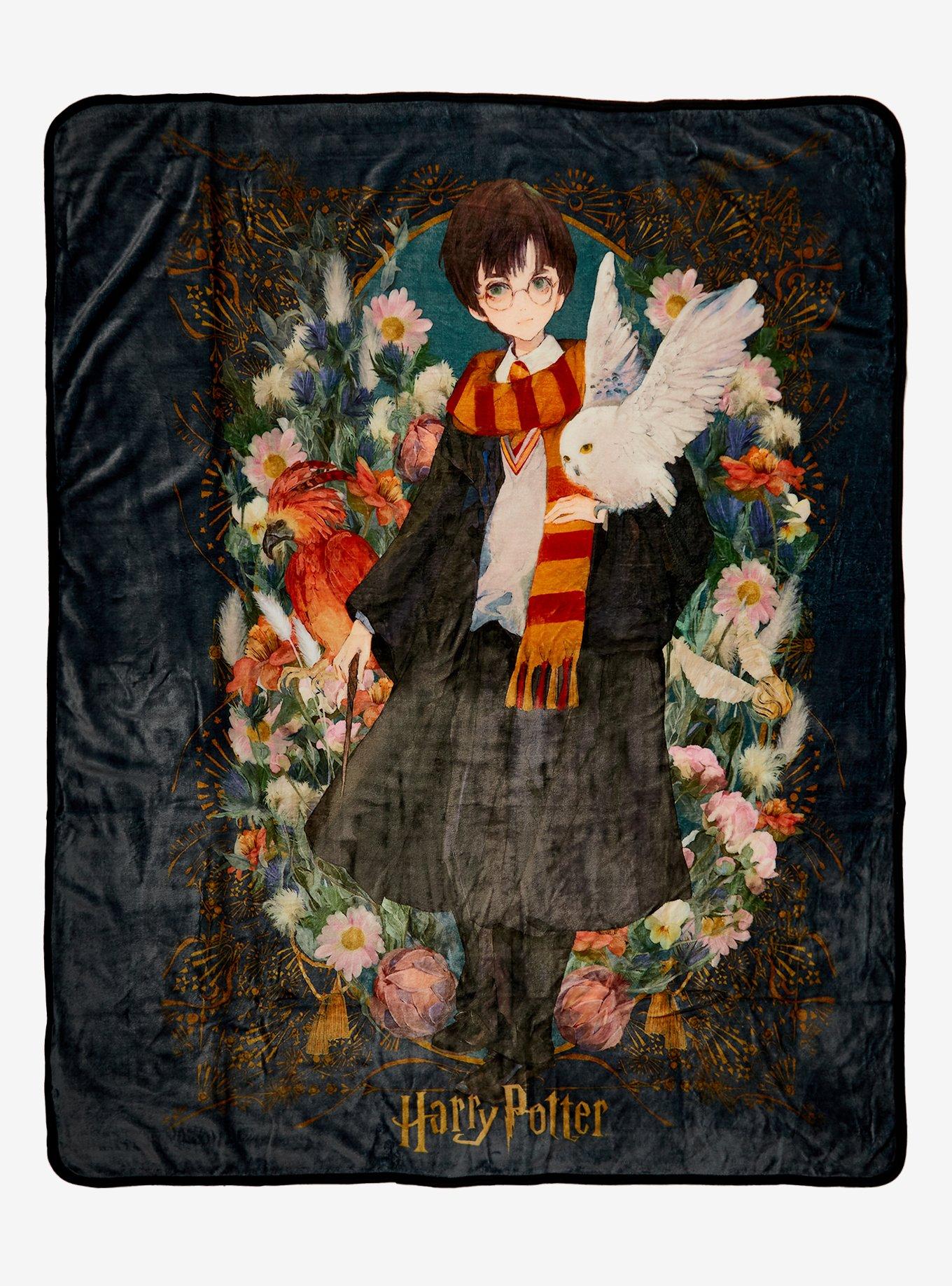 Harry Potter Floral Throw Blanket, , hi-res