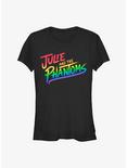 Julie and the Phantoms Rainbow Logo Girls T-Shirt, BLACK, hi-res