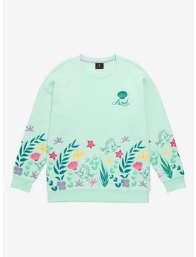 Disney The Little Mermaid Flounder Floral Sweatshirt, , hi-res