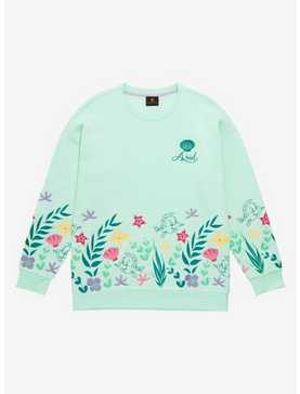 Disney The Little Mermaid Flounder Floral Sweatshirt, , hi-res