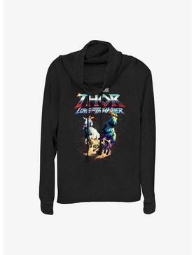 Marvel Thor: Love And Thunder Rainbow Goats Girl's Cowl Neck Long Sleeve Top, , hi-res