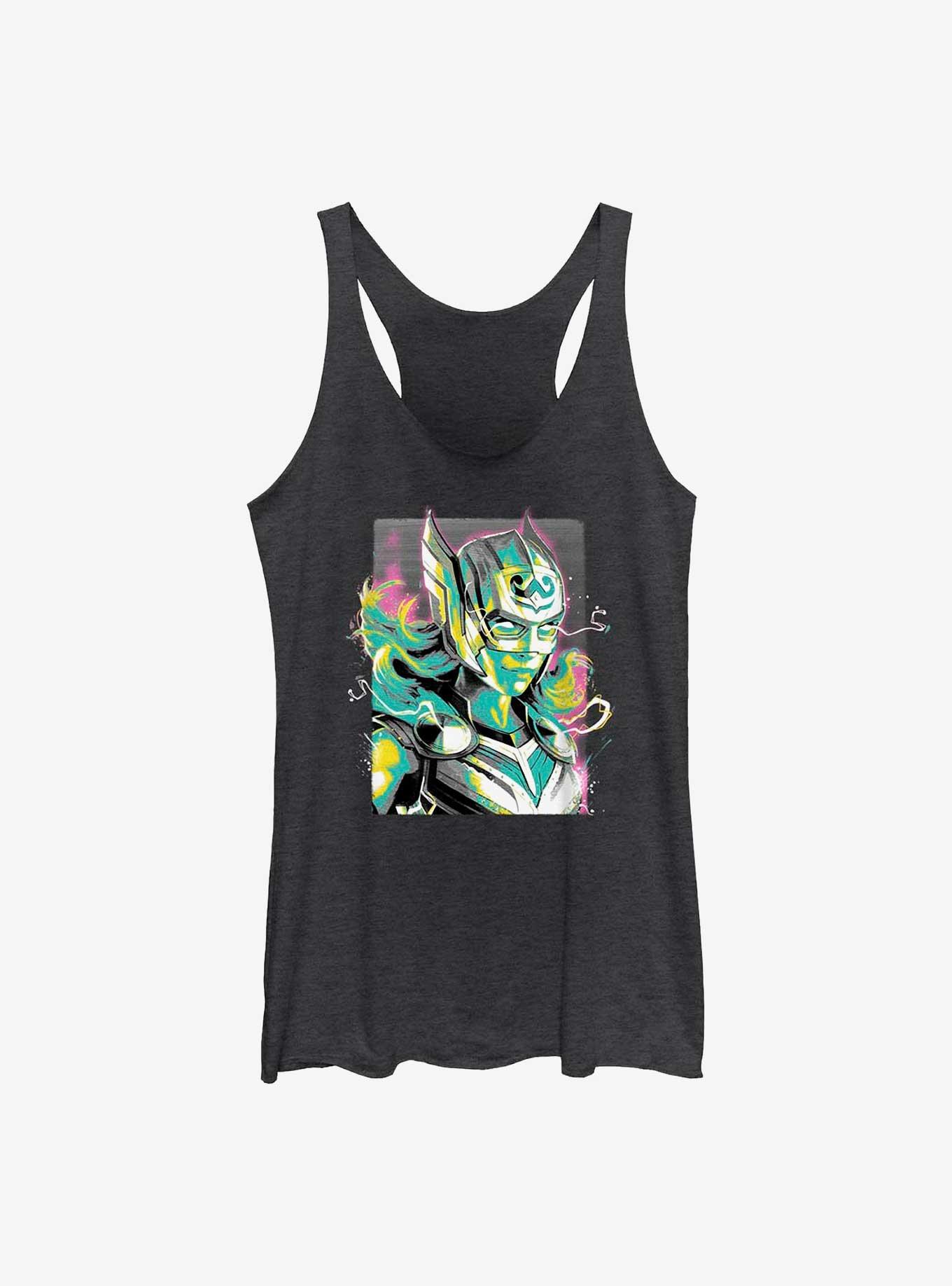 Marvel Thor: Love And Thunder Female Thor Pastel Girl's Tank, BLK HTR, hi-res