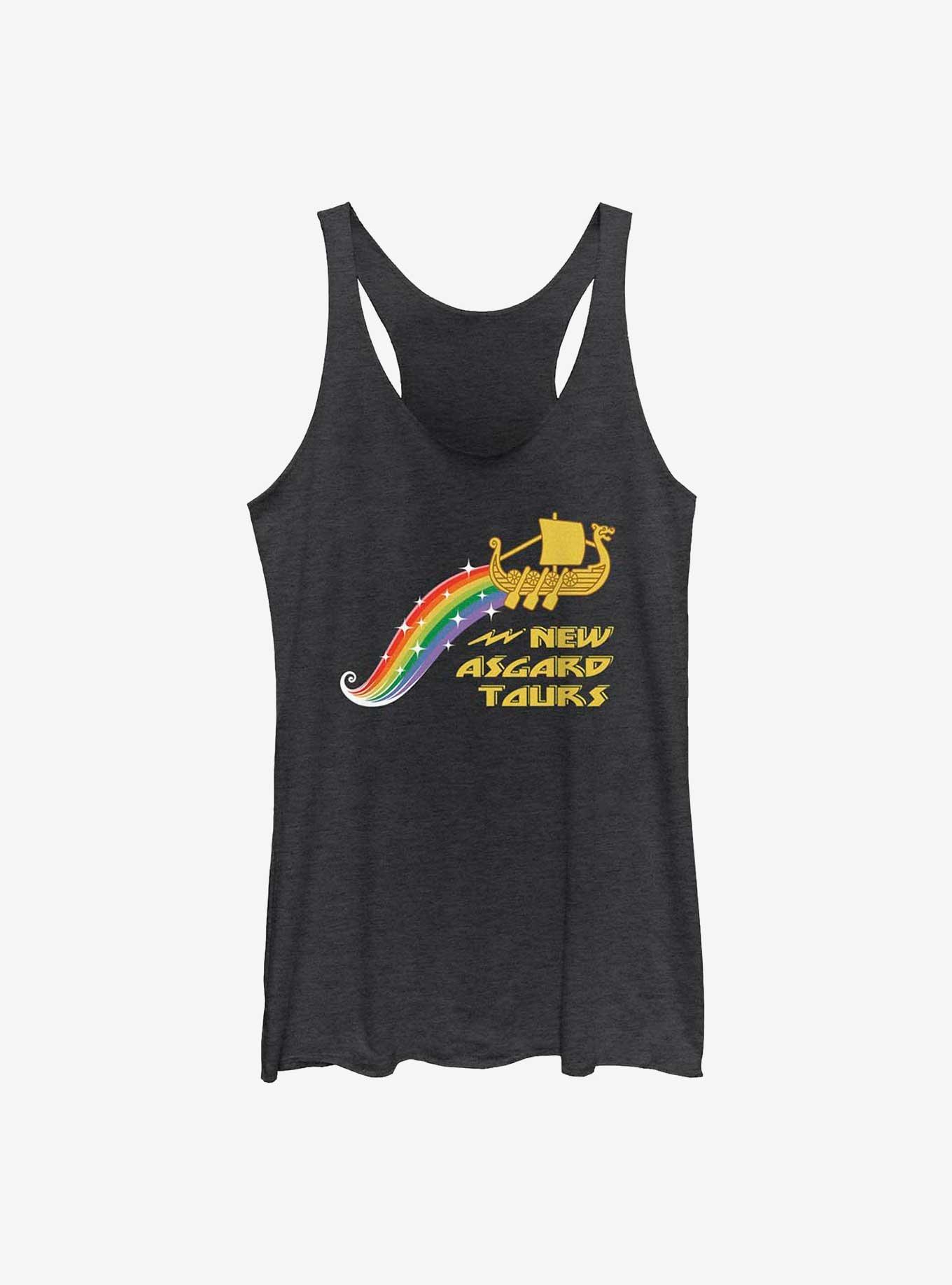 Marvel Thor: Love And Thunder Rainbow Tours Girl's Tank, BLK HTR, hi-res