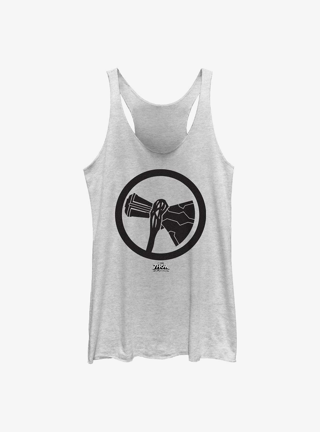 Marvel Thor: Love And Thunder Stormbreaker Black Girl's Tank, WHITE HTR, hi-res