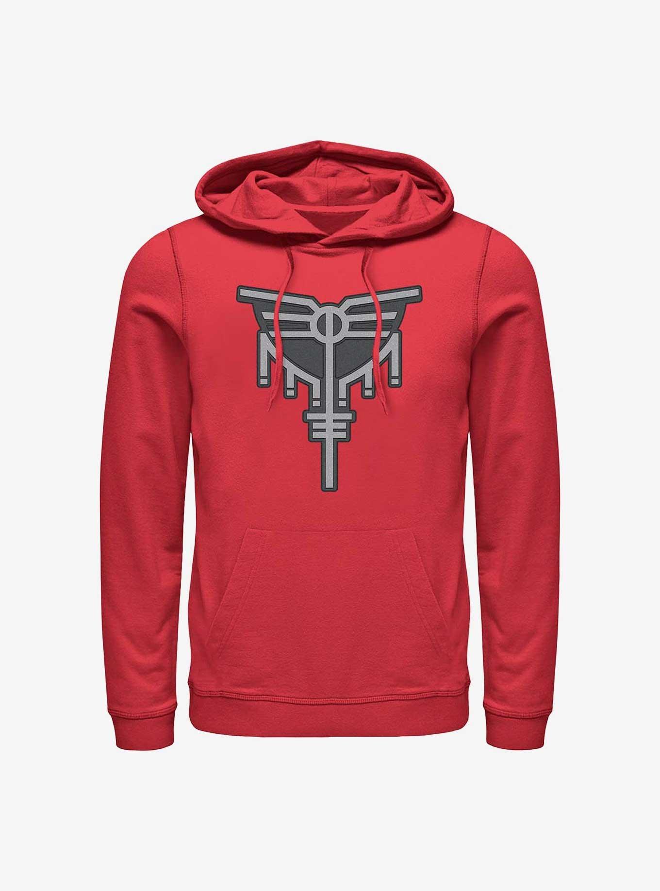 Marvel Thor: Love And Thunder Silver Symbol Hoodie, RED, hi-res