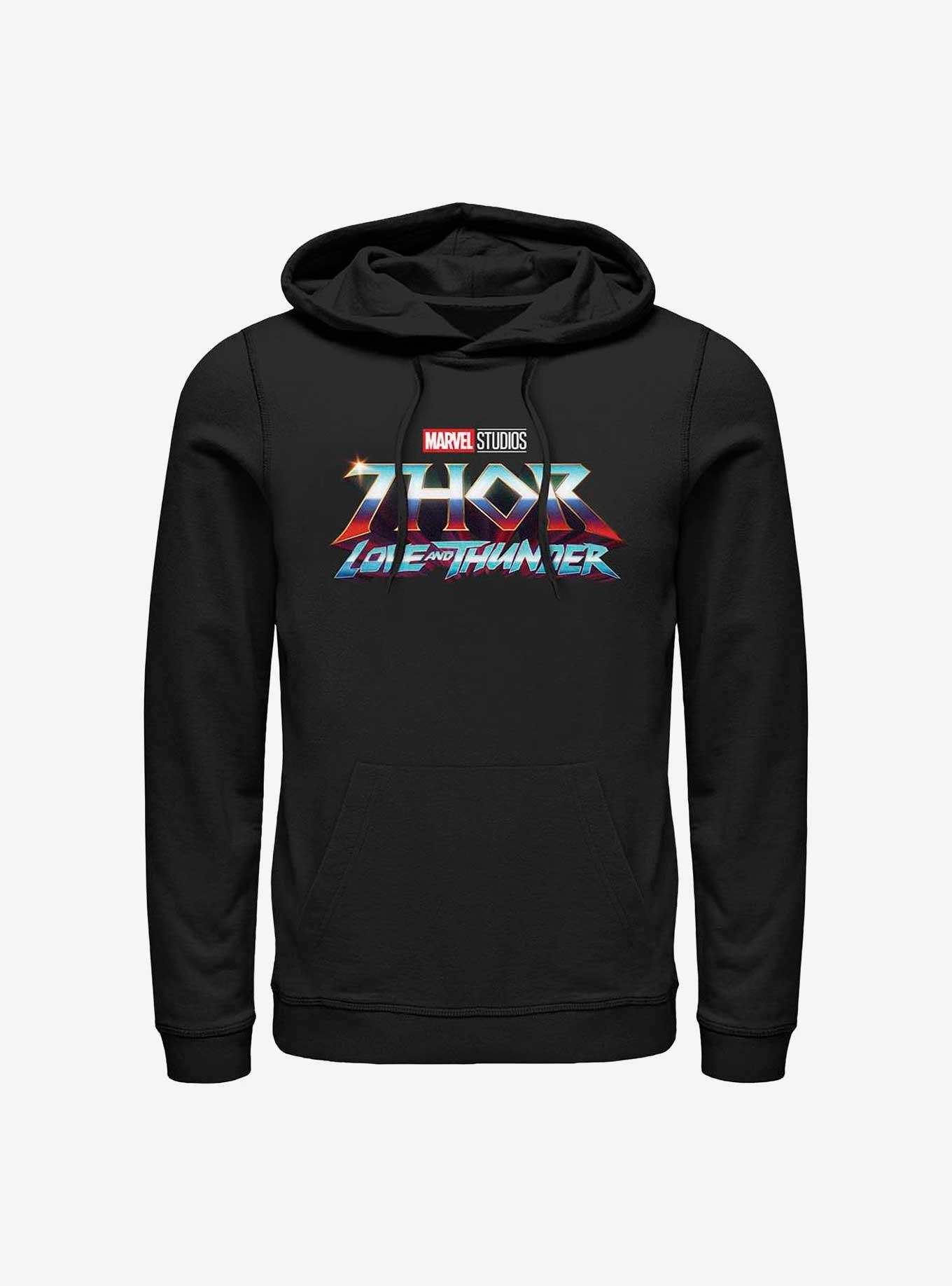 Marvel Thor: Love And Thunder Logo Hoodie, BLACK, hi-res