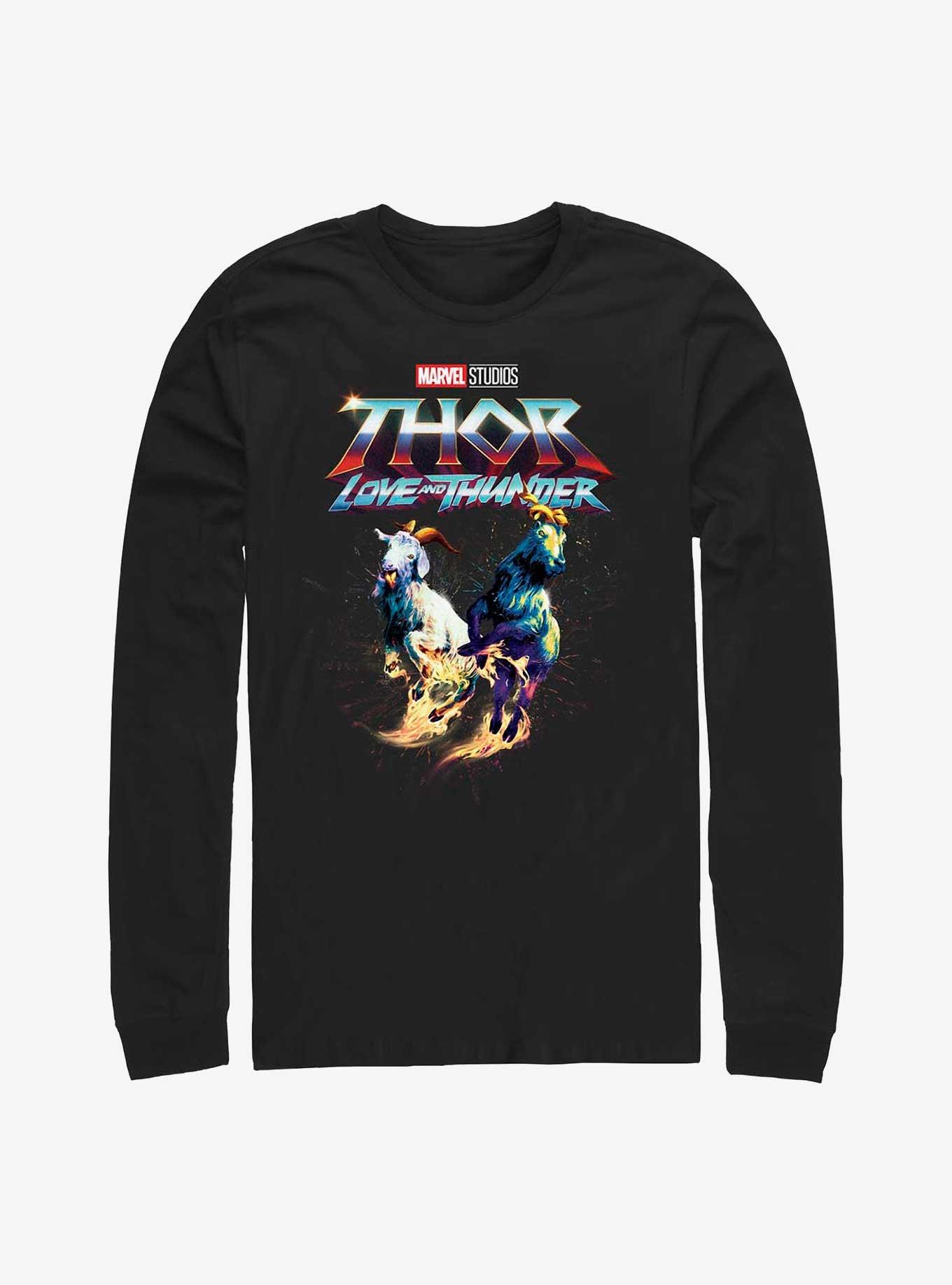 Marvel Thor: Love And Thunder Rainbow Goats Long Sleeve T-Shirt, BLACK, hi-res