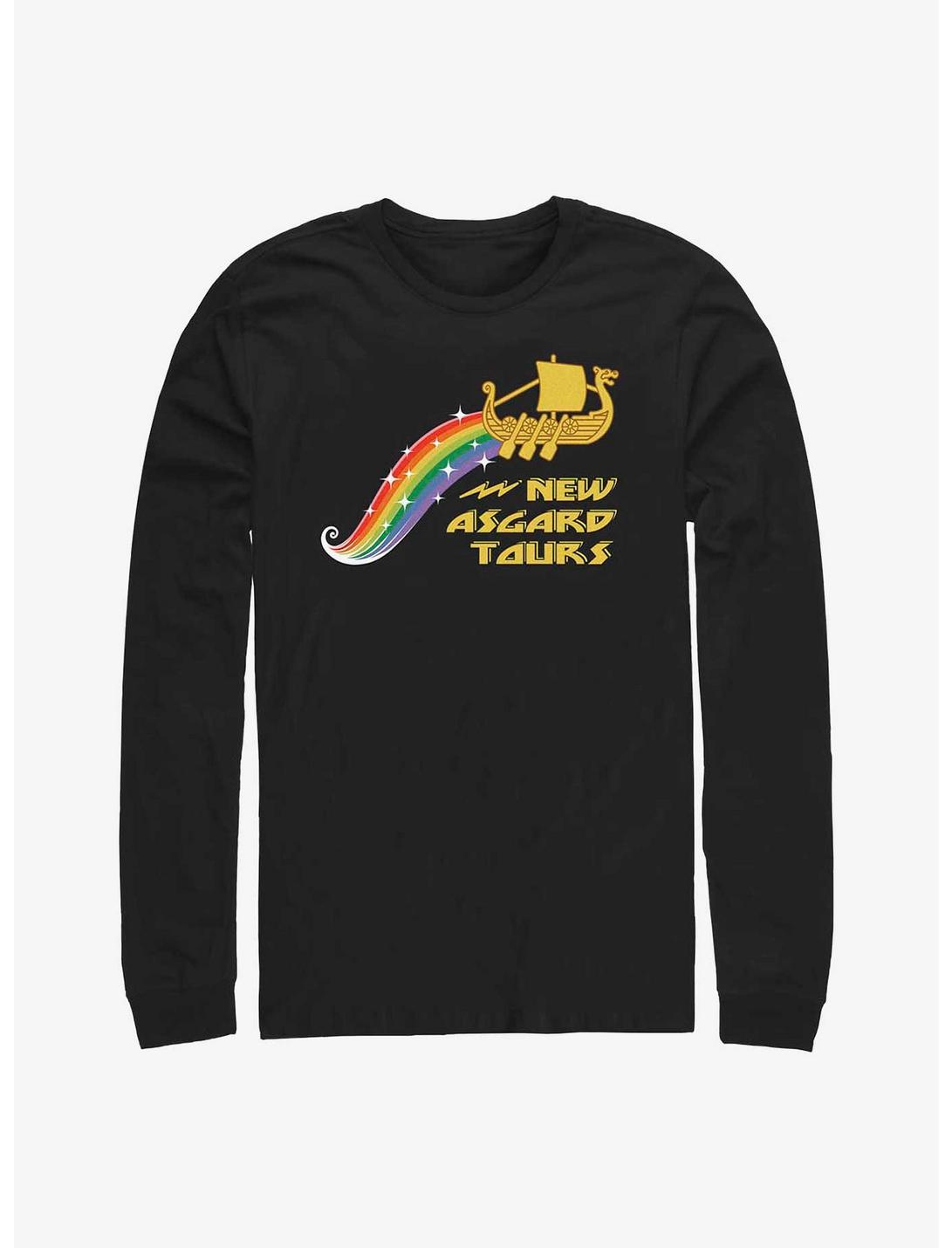 Marvel Thor: Love And Thunder Rainbow Tours Long Sleeve T-Shirt, BLACK, hi-res