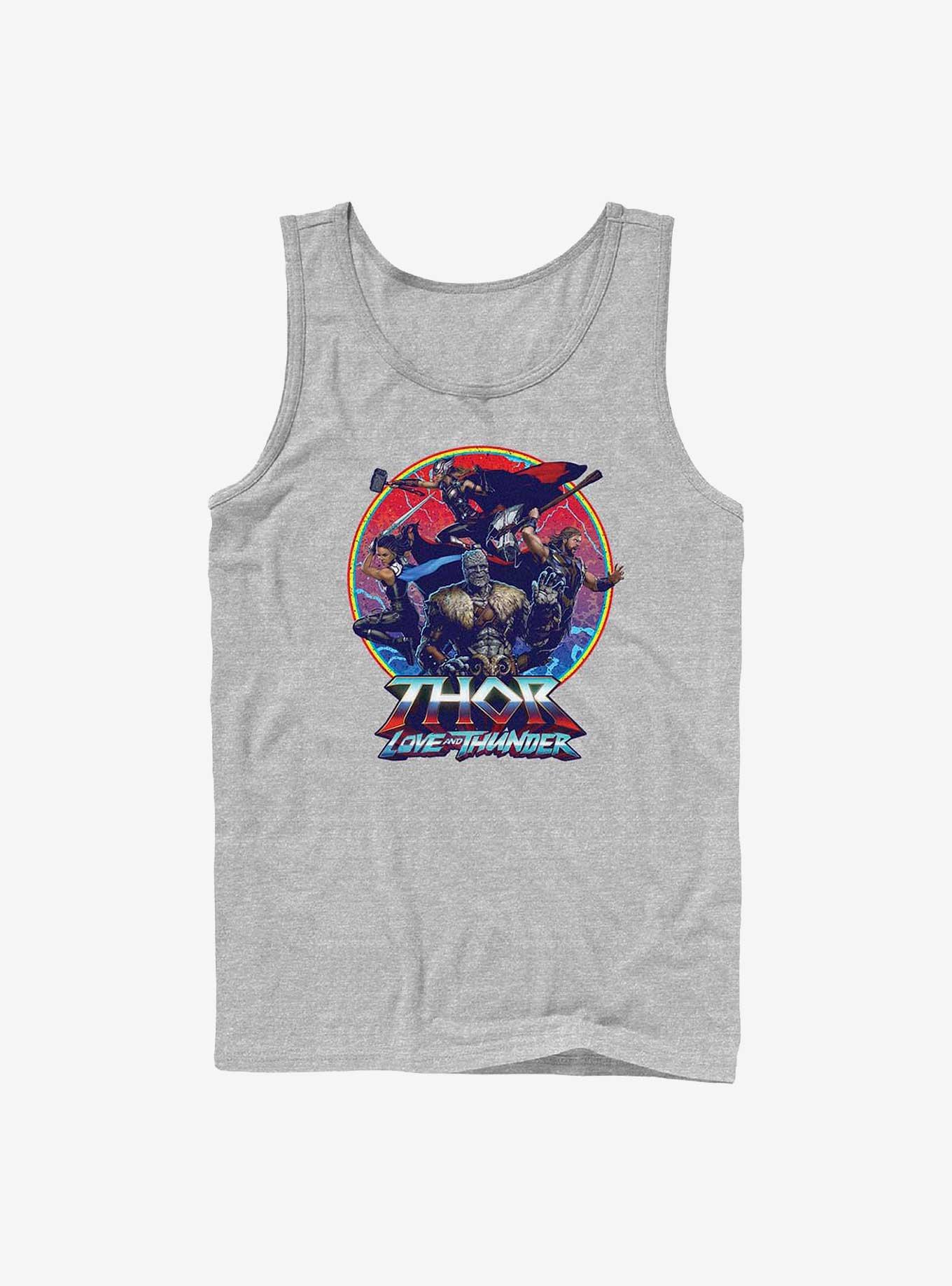 Marvel Thor: Love And Thunder Group Emblem Tank - GREY | Hot Topic