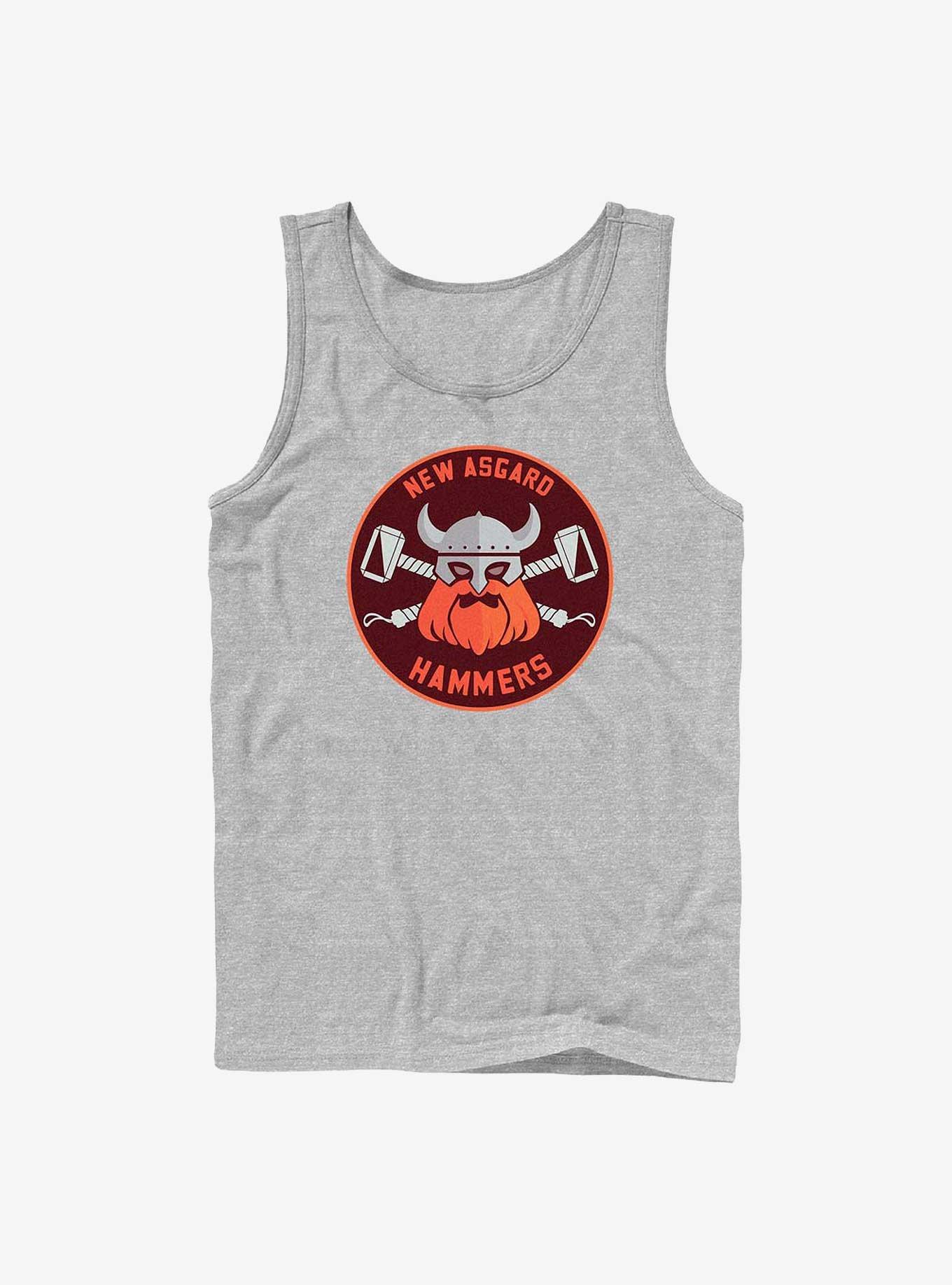 Marvel Thor: Love And Thunder Hammers Badge Tank, ATH HTR, hi-res