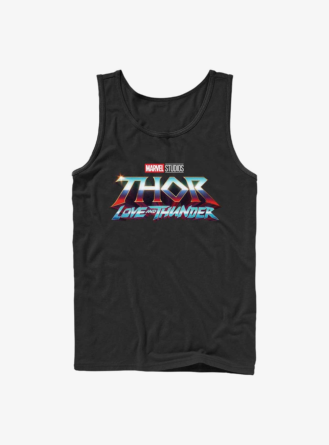 Marvel Thor: Love And Thunder Logo Tank, BLACK, hi-res