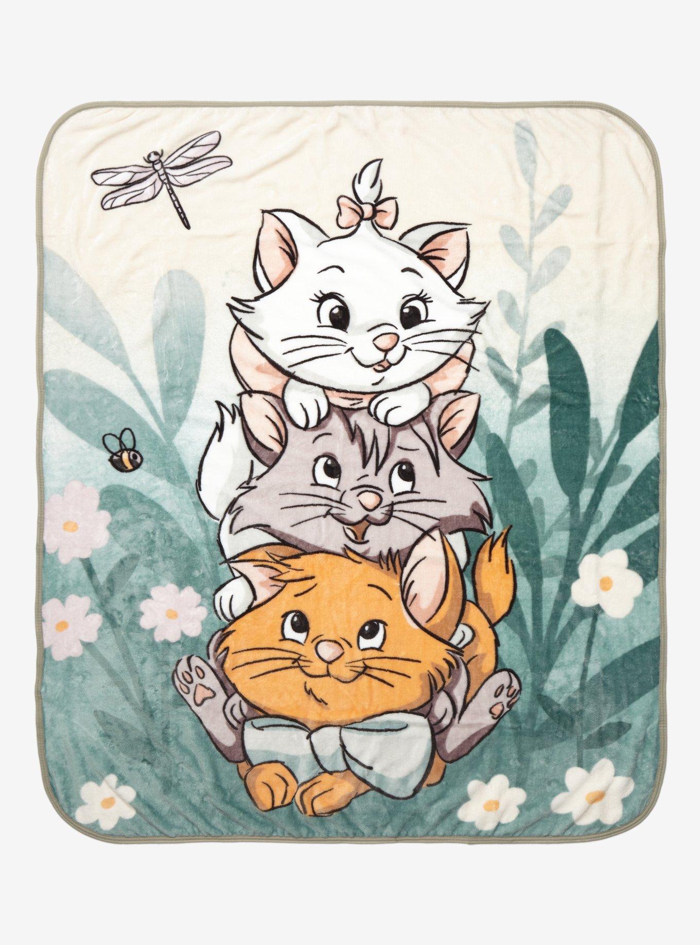 Disney The Aristocats Kittens Floral Throw - BoxLunch Exclusive, , hi-res