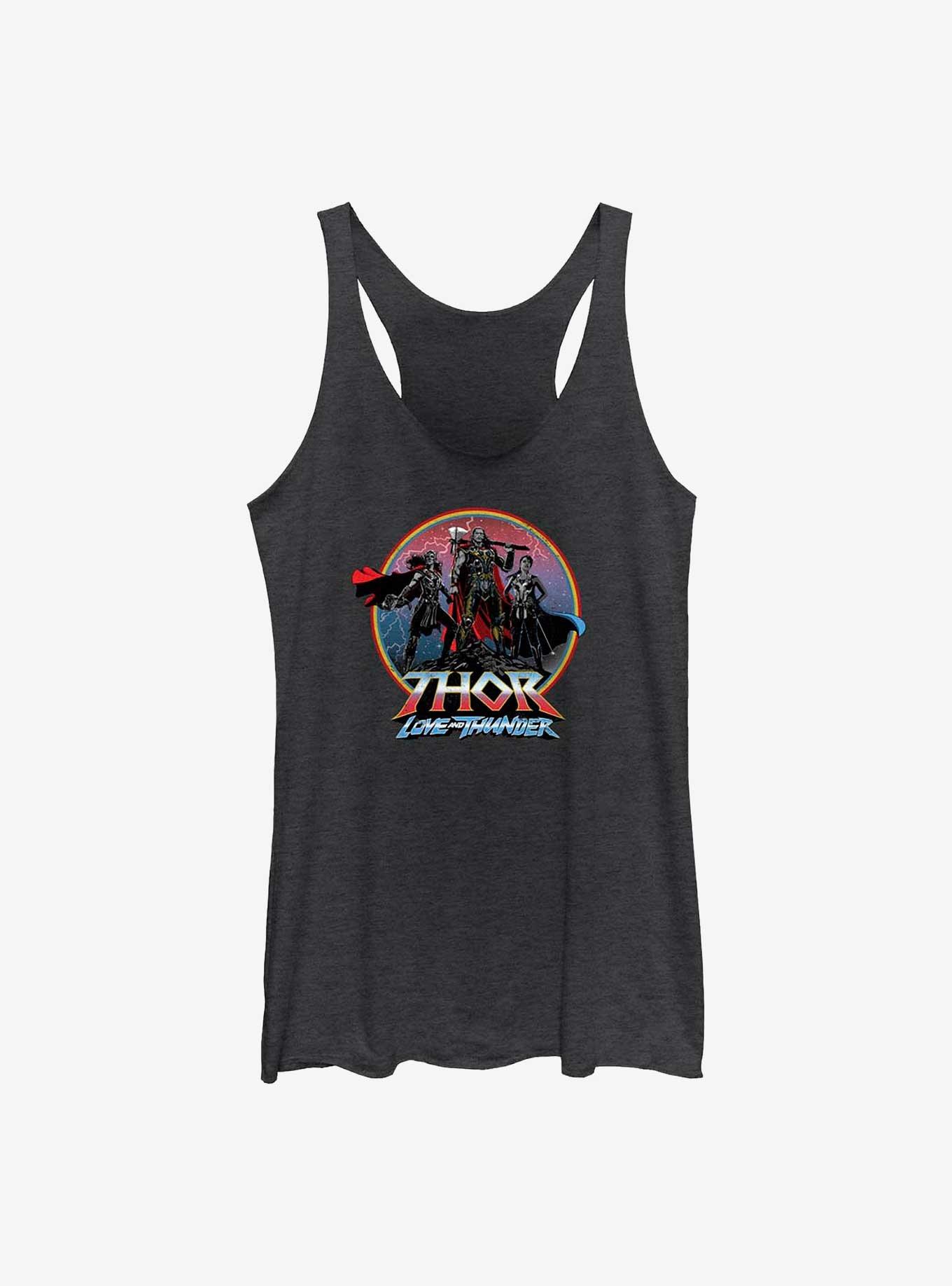 Marvel Thor: Love And Thunder Asgardians Circle Badge Girl's Tank, BLK HTR, hi-res
