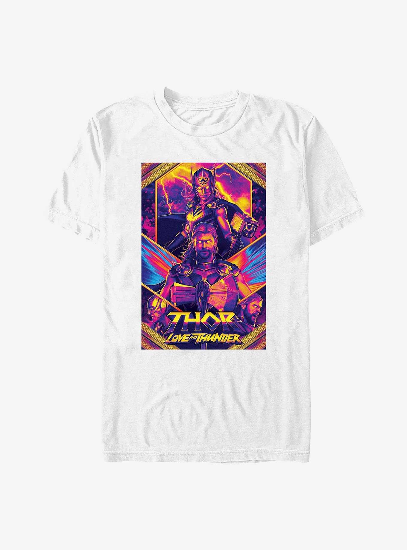 Marvel Thor: Love And Thunder Neon Poster T-Shirt, , hi-res