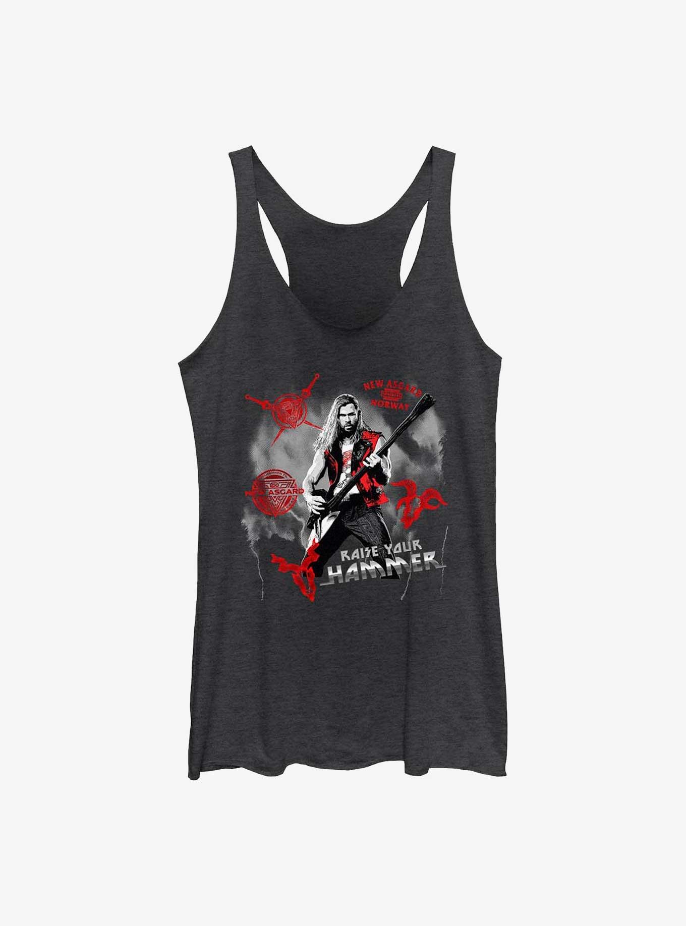 Marvel Thor: Love And Thunder Rock God Girl's Tank, BLK HTR, hi-res