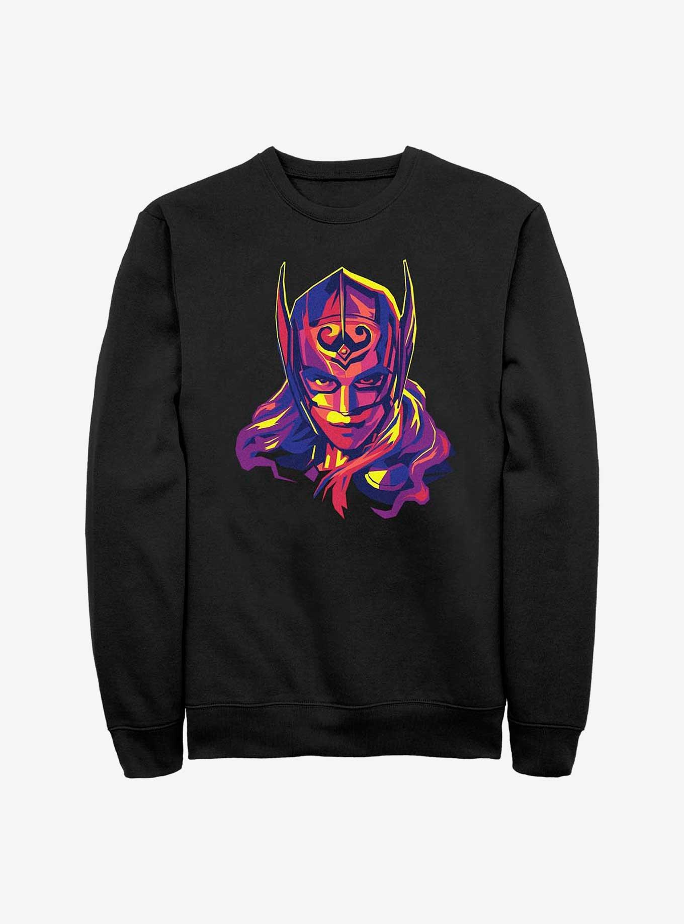 Marvel Thor: Love And Thunder Cut Out Thor Sweatshirt, BLACK, hi-res