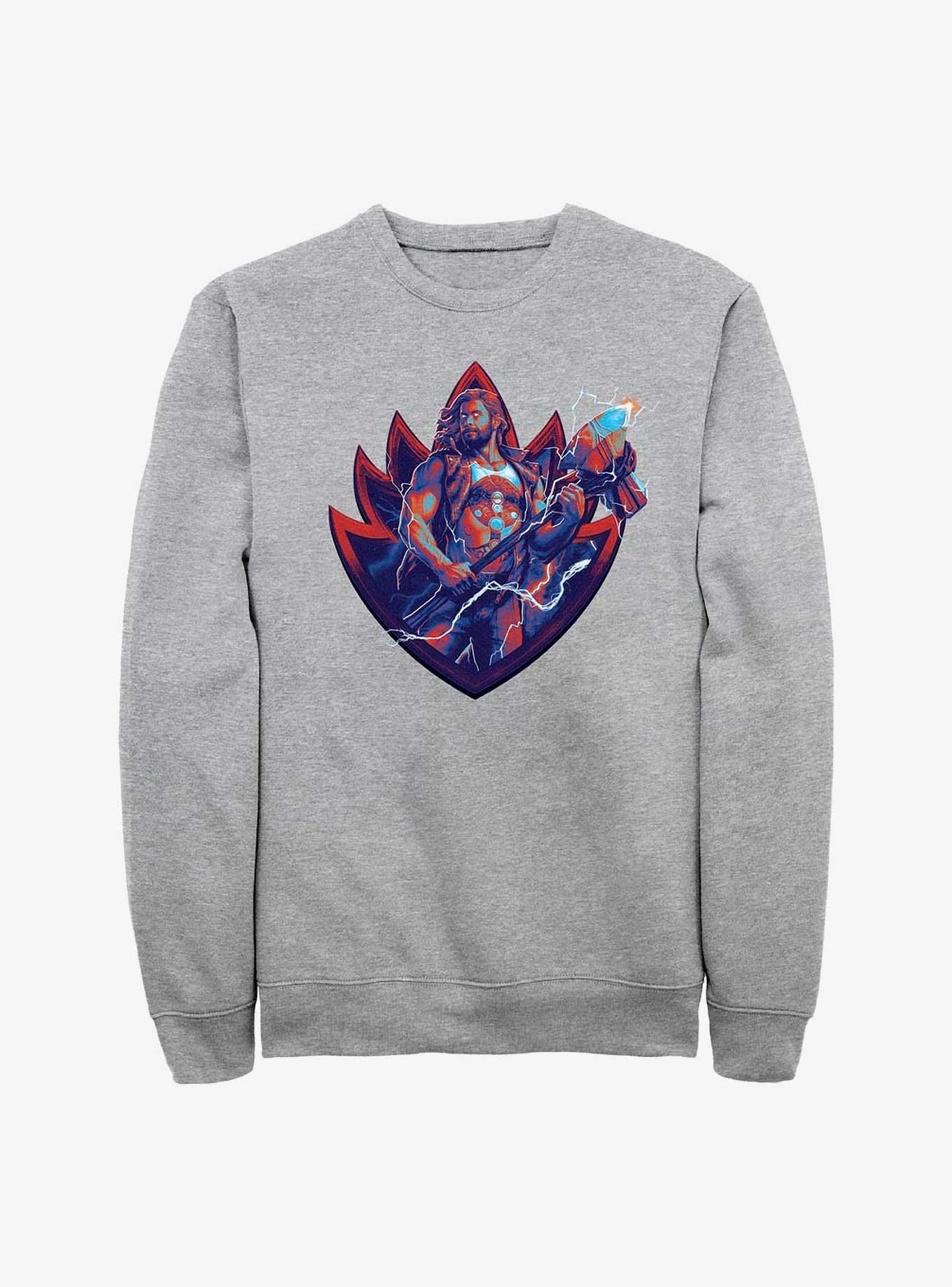 Marvel Thor: Love And Thunder Guardian Thor Badge Sweatshirt, ATH HTR, hi-res