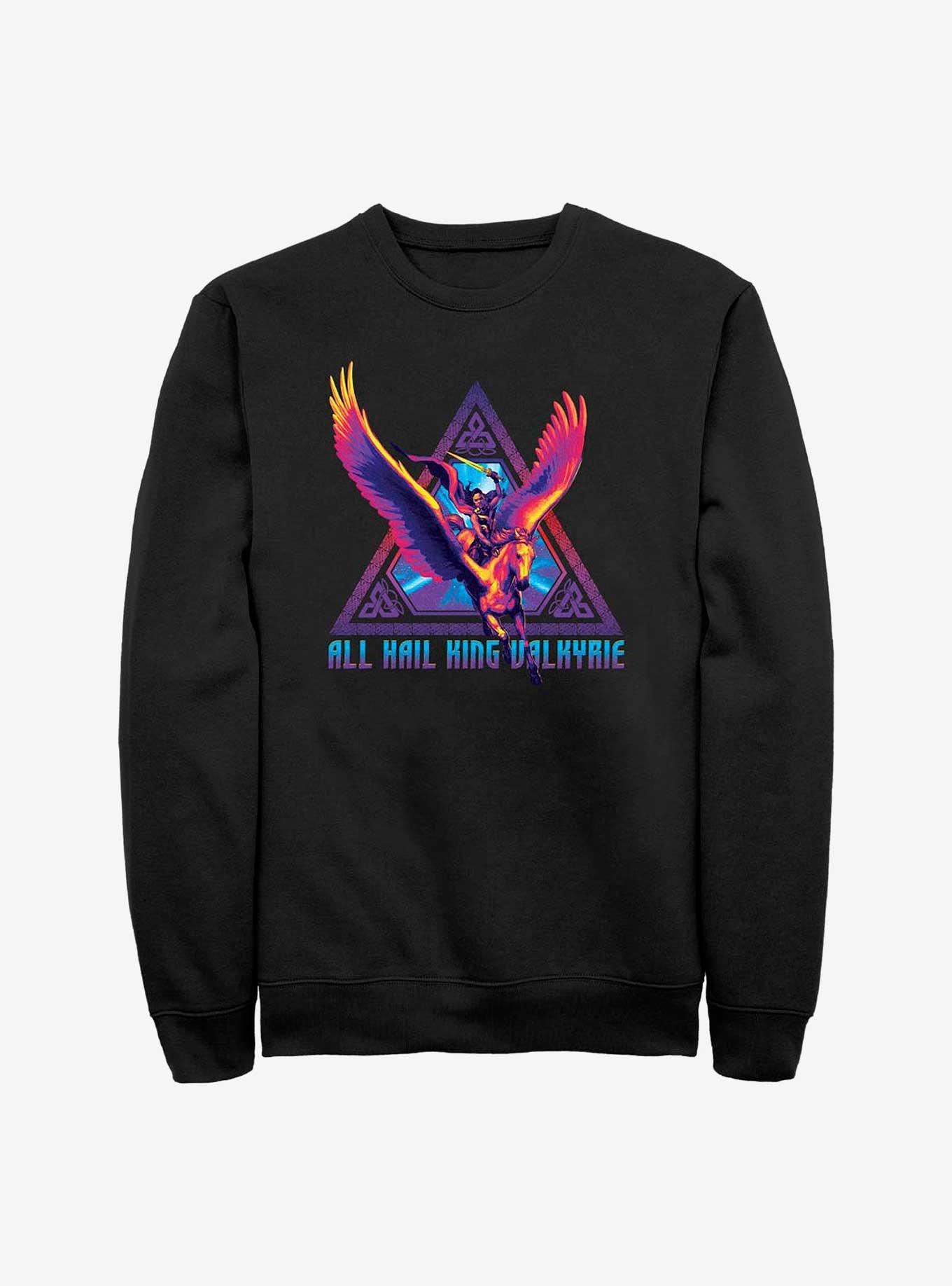 Marvel Thor: Love And Thunder Valkyrie Triangle Badge Sweatshirt, BLACK, hi-res