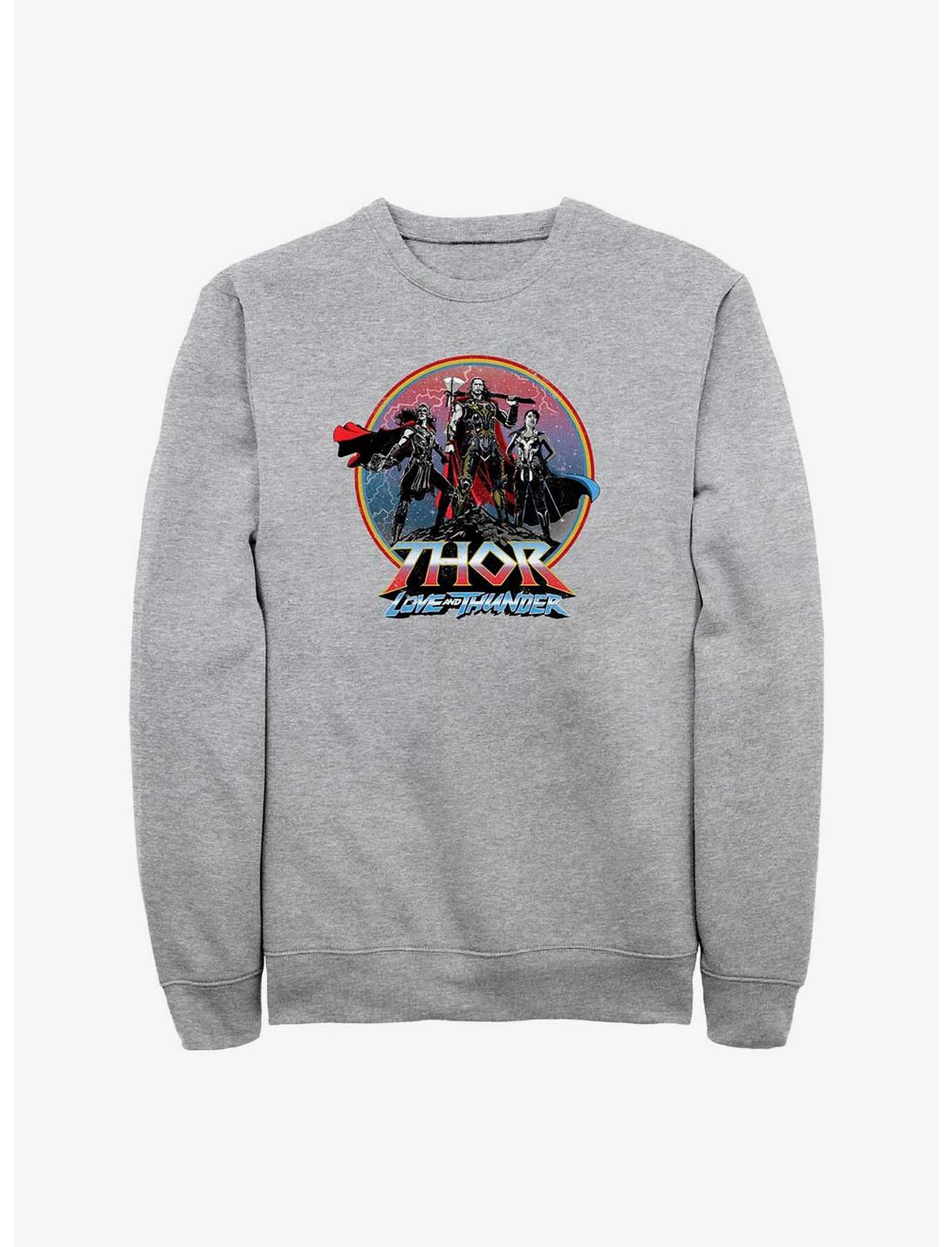 Marvel Thor: Love And Thunder Asgardians Circle Badge Hoodie, ATH HTR, hi-res