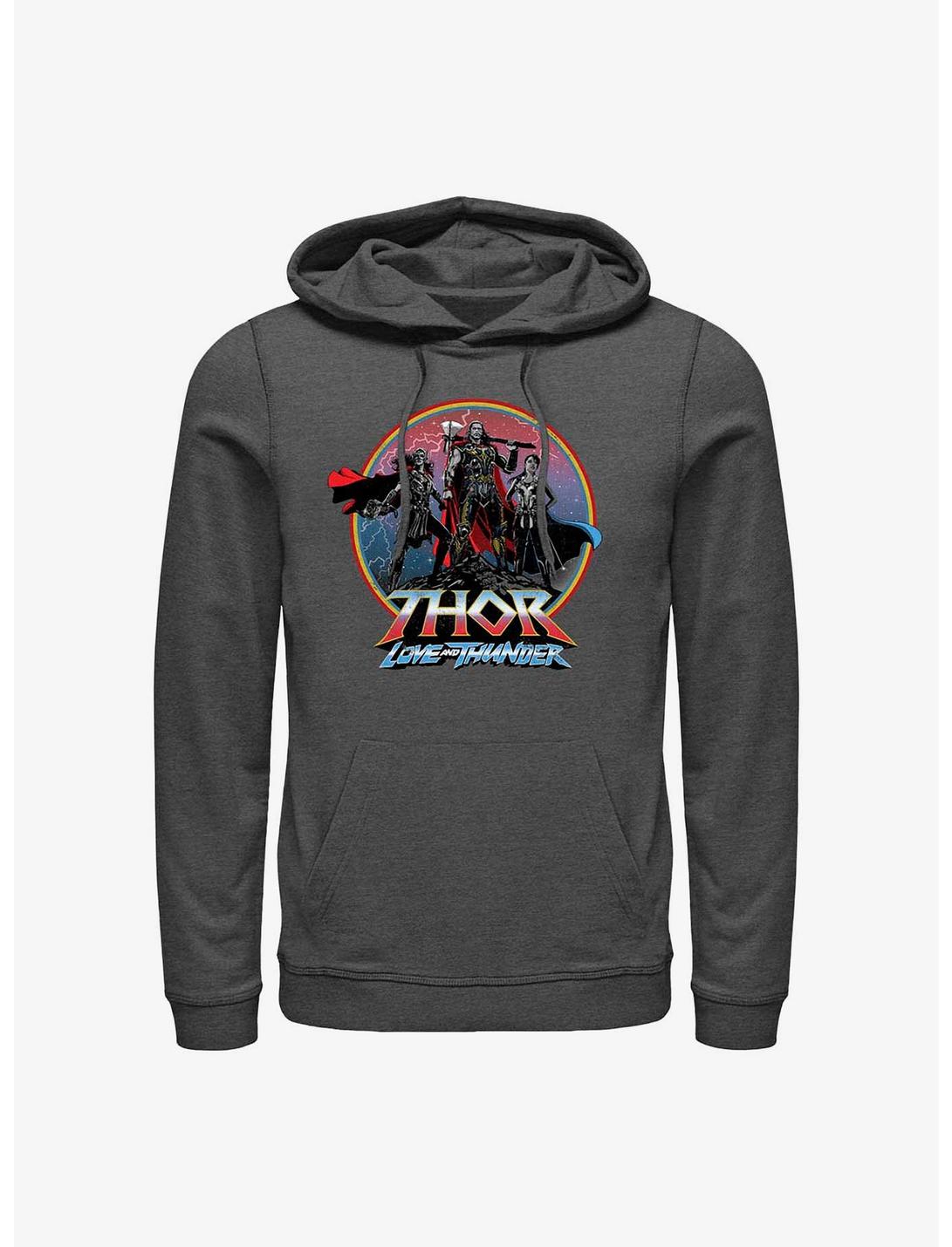 Marvel Thor: Love And Thunder Asgardians Circle Badge Hoodie, CHAR HTR, hi-res