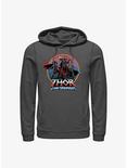 Marvel Thor: Love And Thunder Asgardians Circle Badge Hoodie, CHAR HTR, hi-res