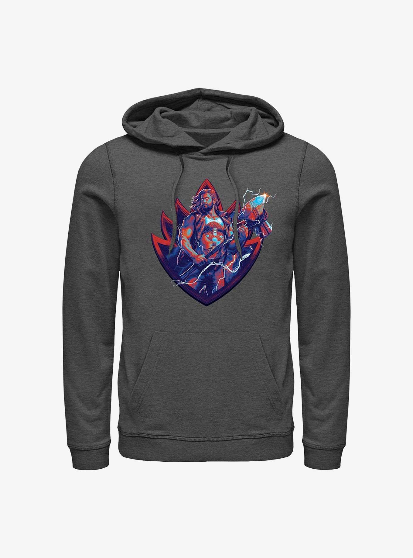 Marvel Thor: Love And Thunder Guardian Thor Badge Hoodie, CHAR HTR, hi-res