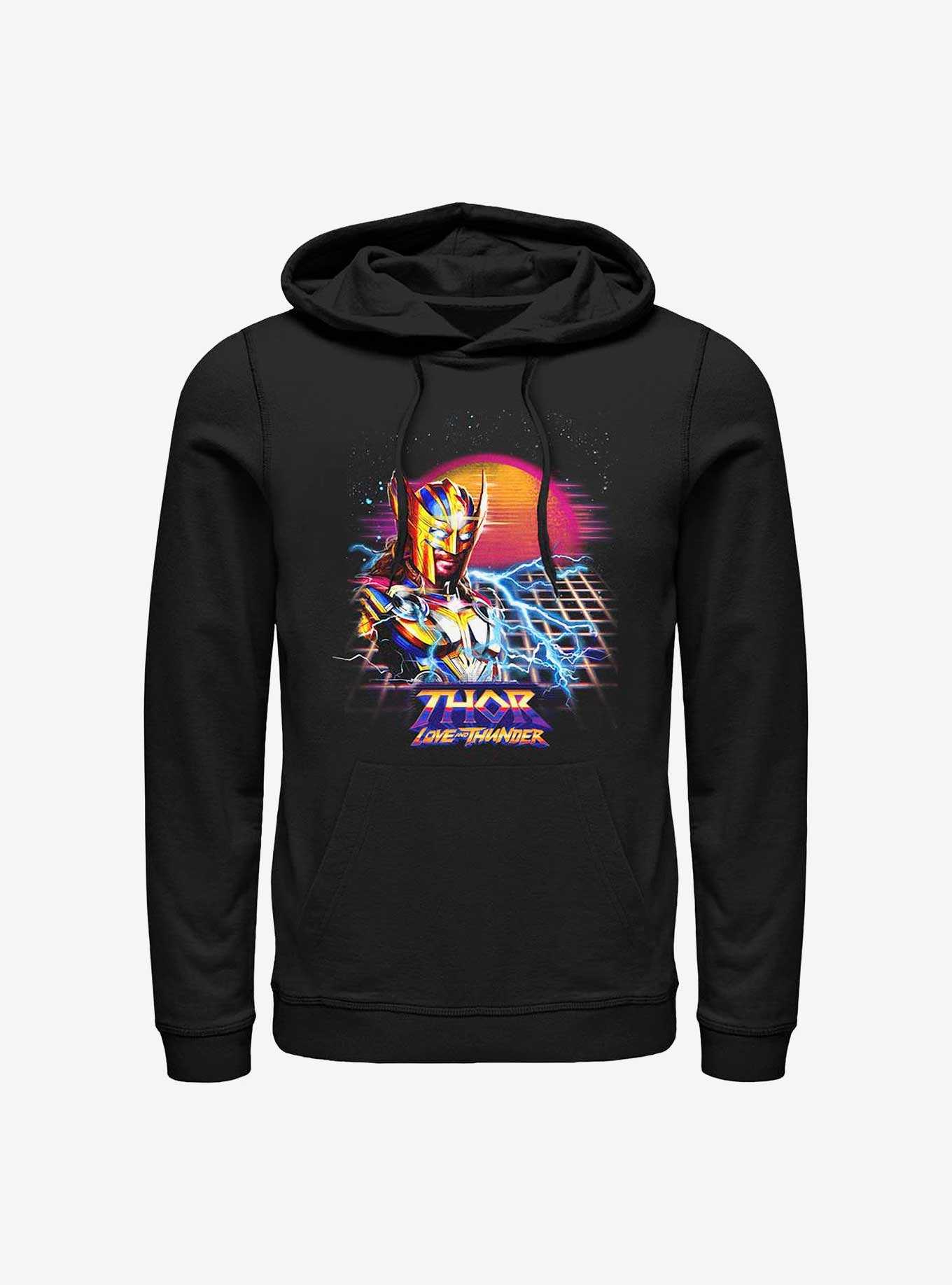 Marvel Thor: Love And Thunder Synthwave Sunset Hoodie, , hi-res