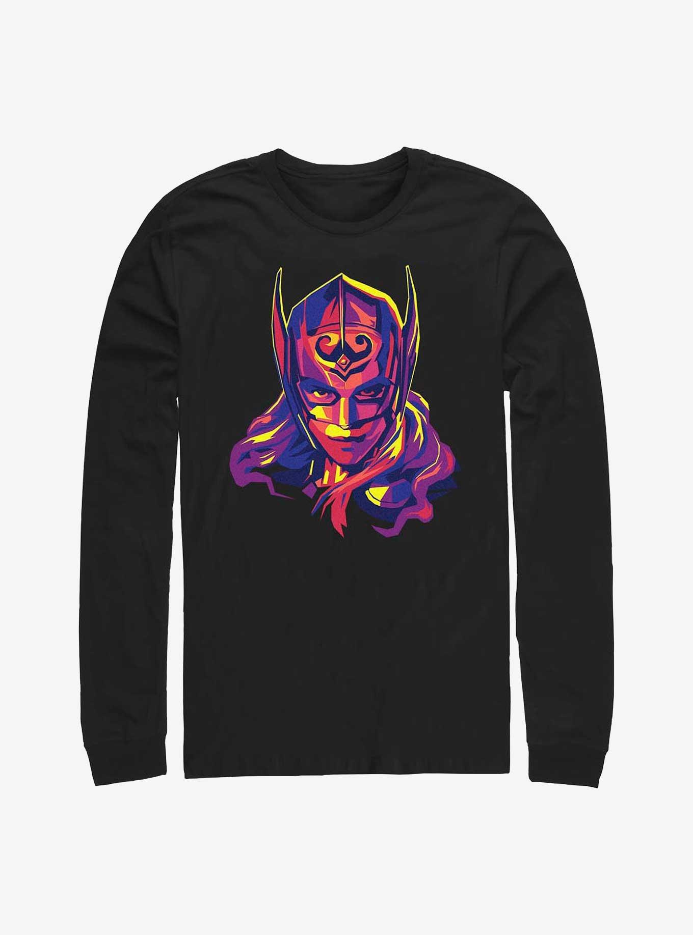 Marvel Thor: Love And Thunder Cut Out Thor Long Sleeve T-Shirt, BLACK, hi-res