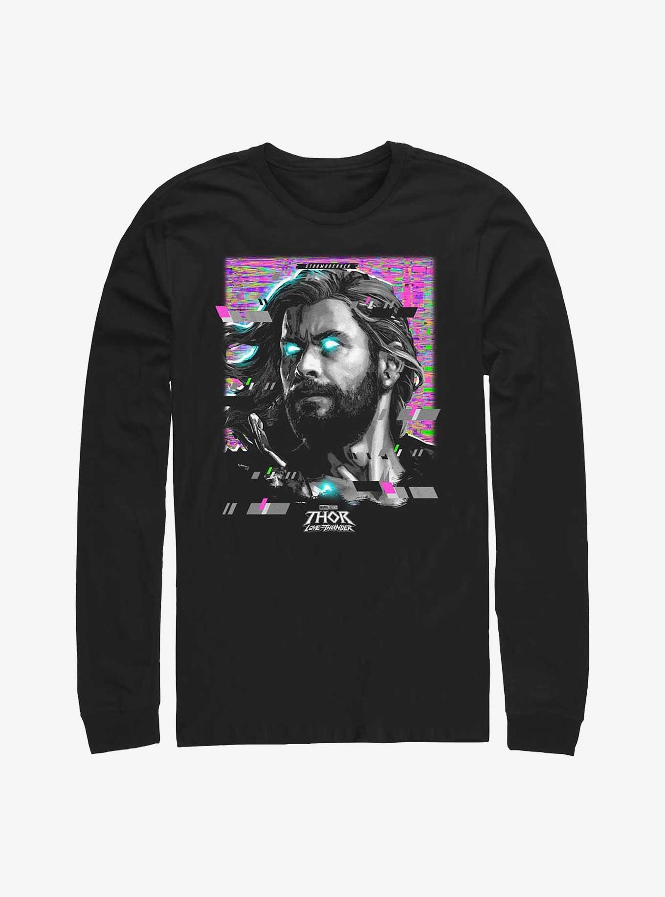 Marvel Thor: Love And Thunder Glitch Thor Long Sleeve T-Shirt, , hi-res