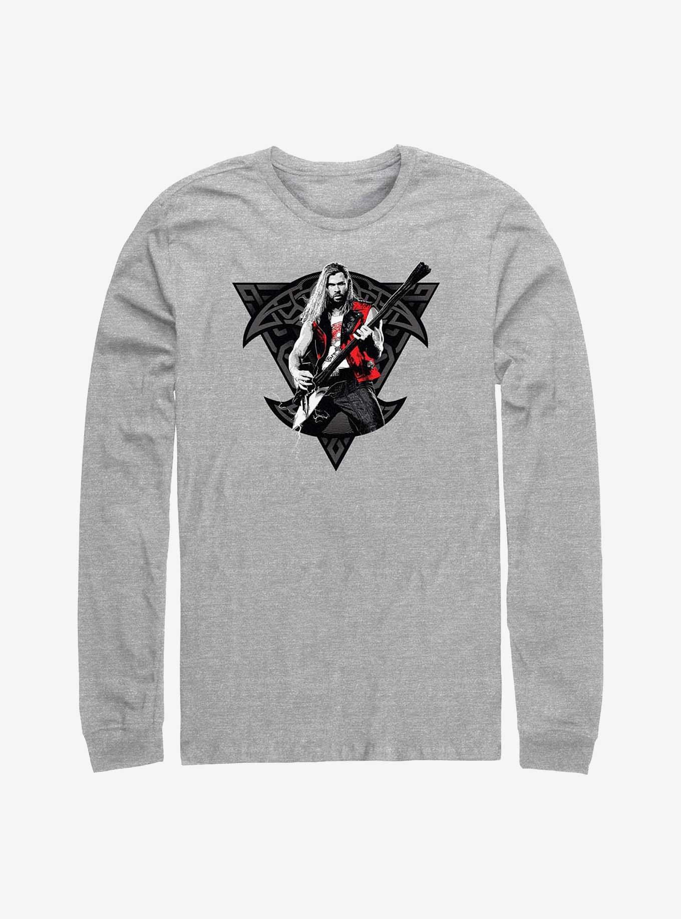 Marvel Thor: Love And Thunder Rocker Viking Thor Long Sleeve T-Shirt, ATH HTR, hi-res