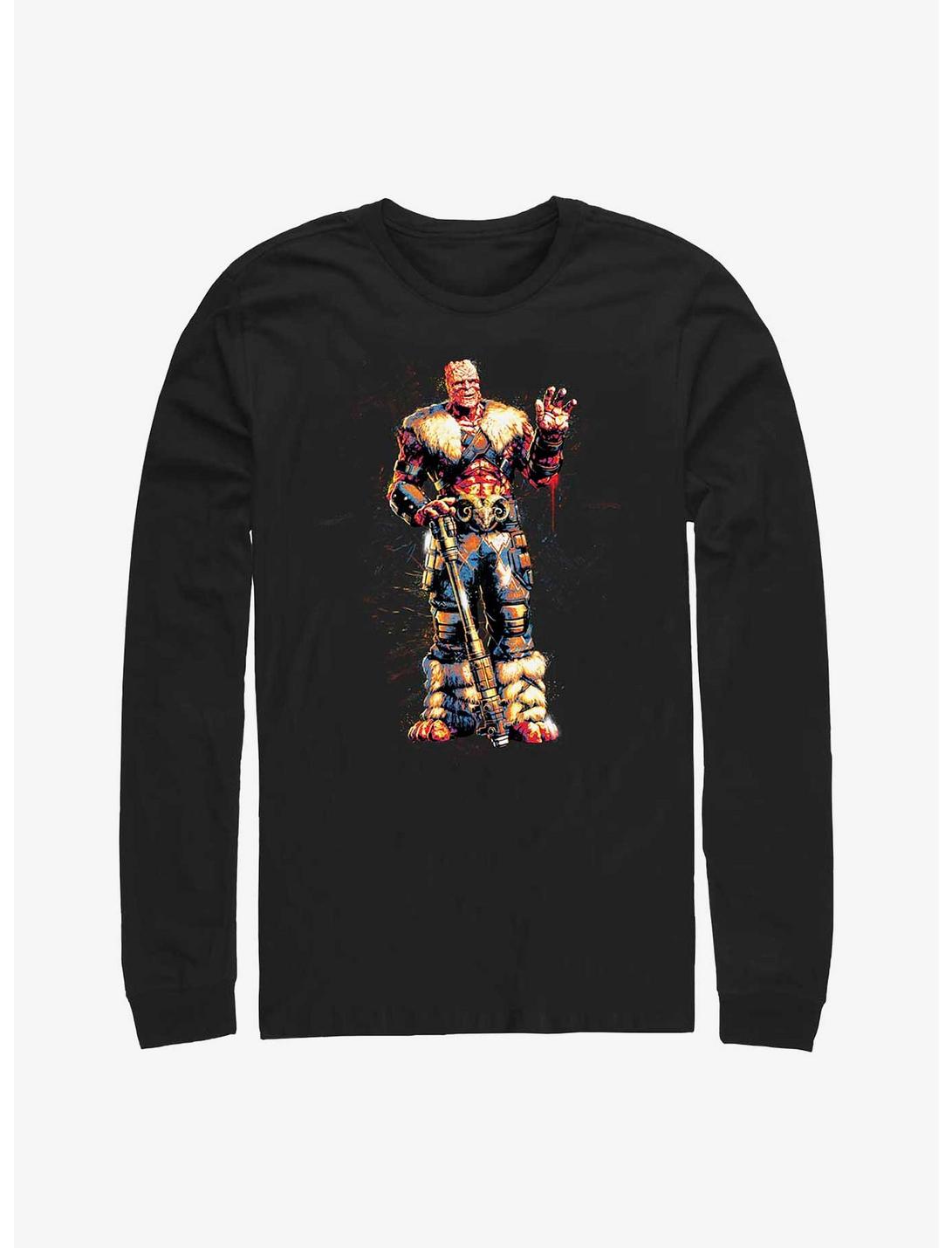 Marvel Thor: Love And Thunder Splatter Paint Long Sleeve T-Shirt, BLACK, hi-res