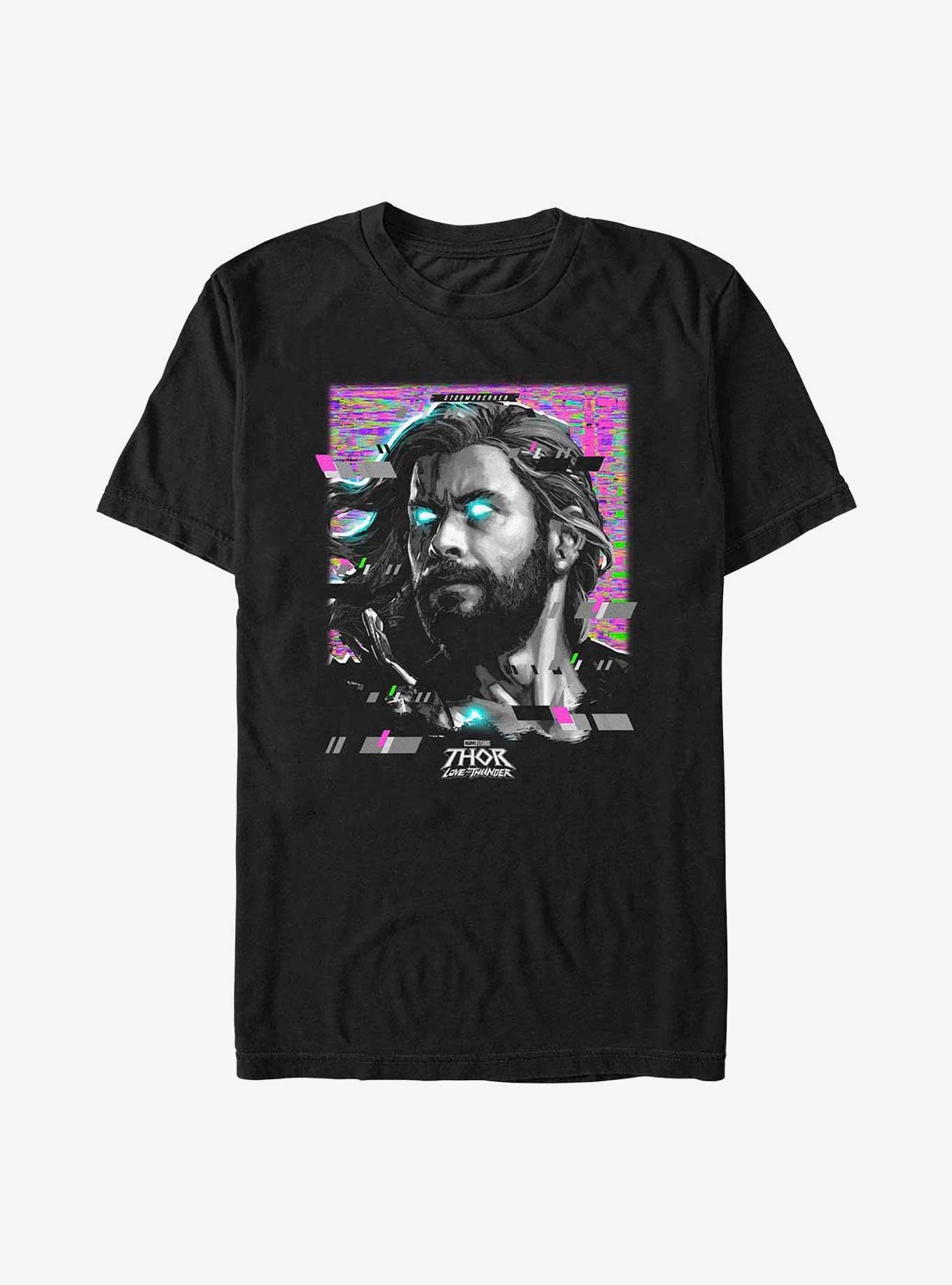 Marvel Thor: Love And Thunder Glitch Thor T-Shirt, BLACK, hi-res