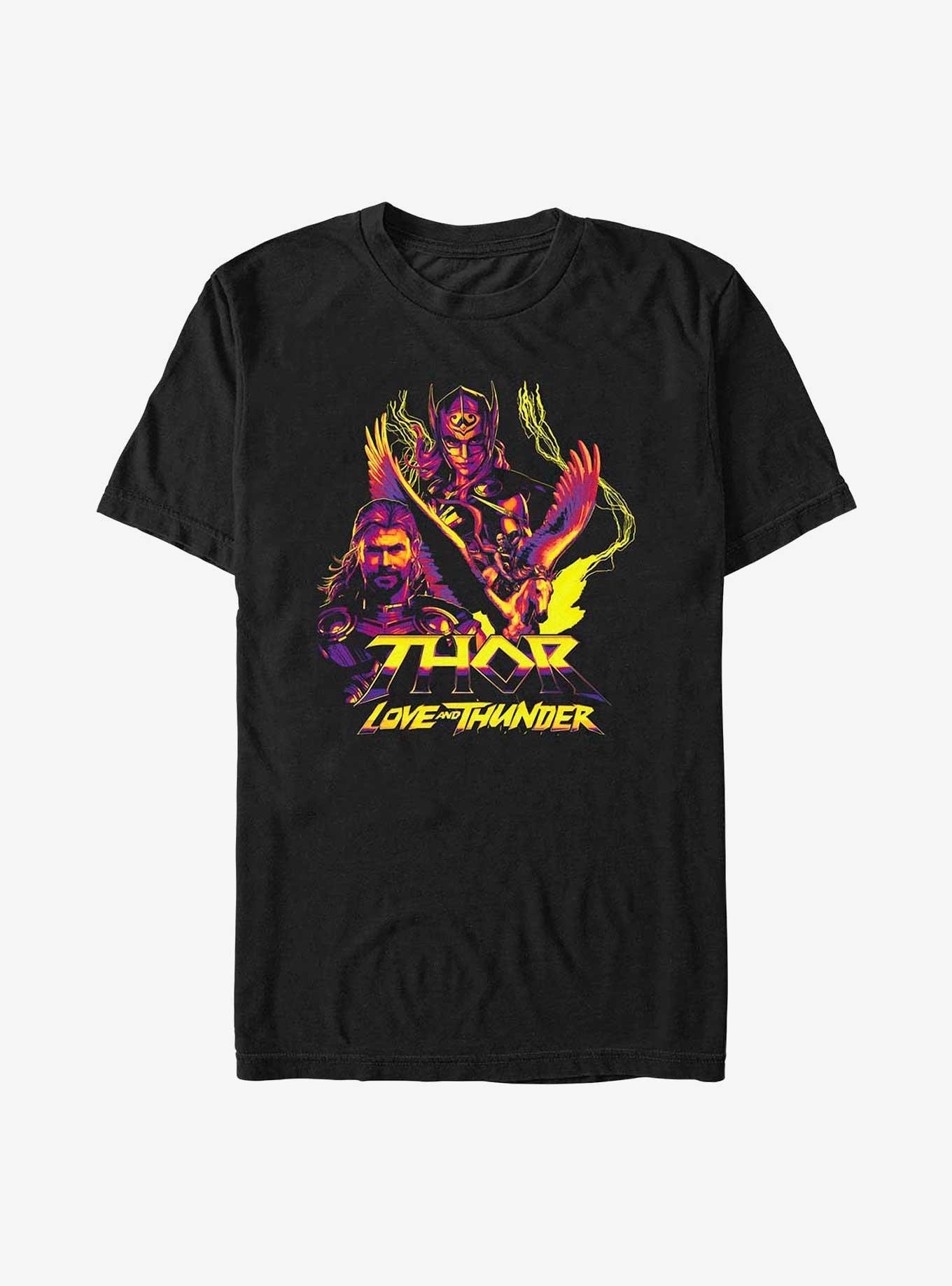 Marvel Thor: Love And Thunder Character Pyramid T-Shirt, BLACK, hi-res